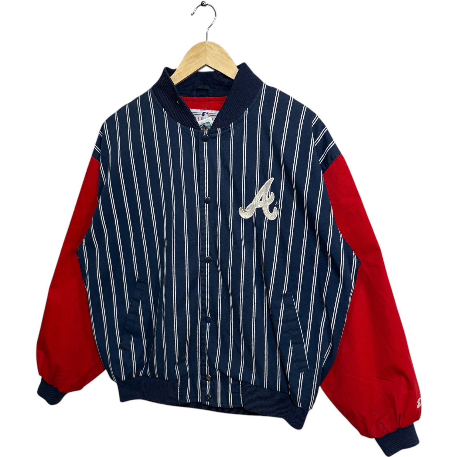 Starter Vintage Starter Atlanta Braves Striped MLB Bomber Jacket M Size US M / EU 48-50 / 2 - 3 Thumbnail