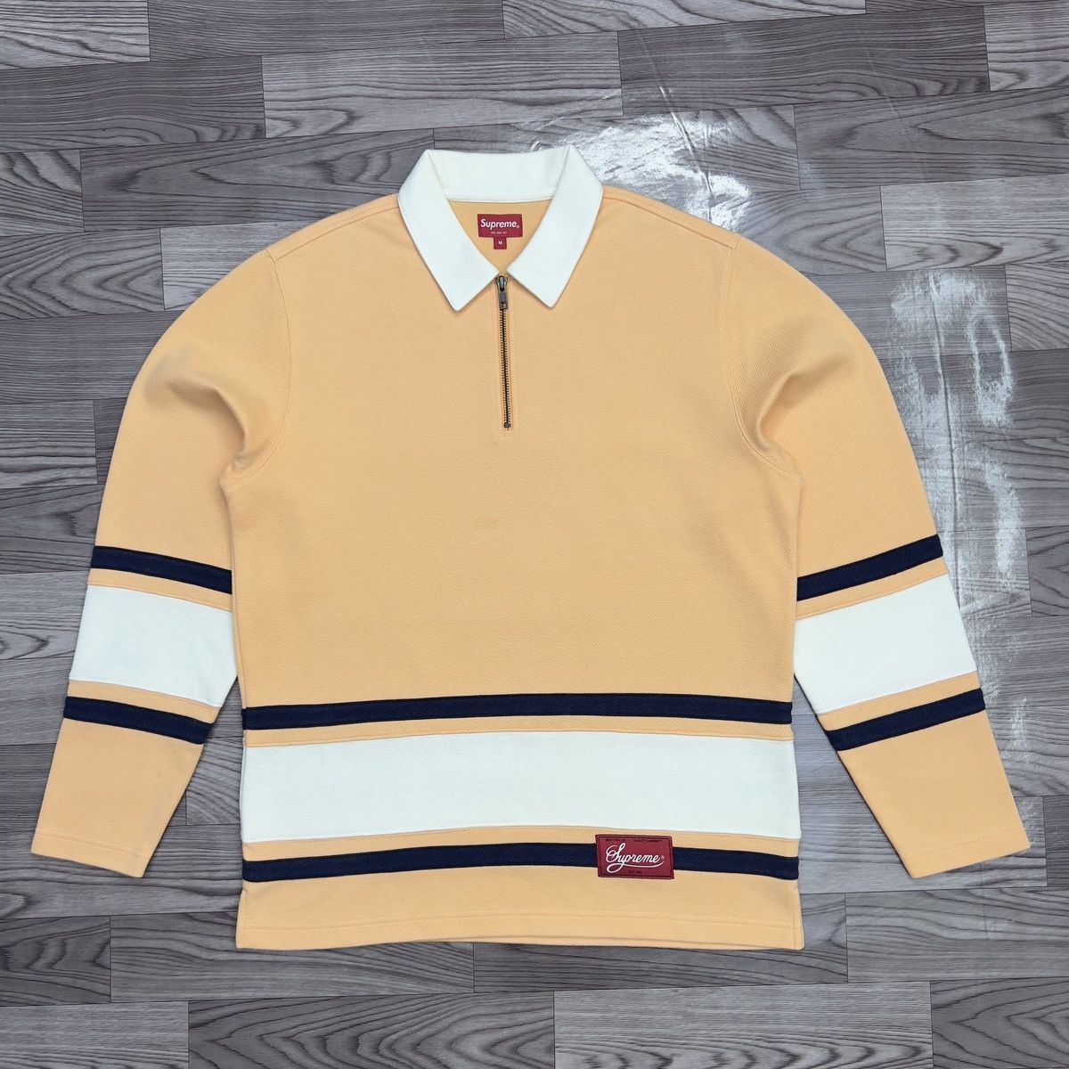 Supreme Supreme 17S/S Half Zip Rugby Peach Size M Size US M / EU 48-50 / 2 - 1 Thumbnail