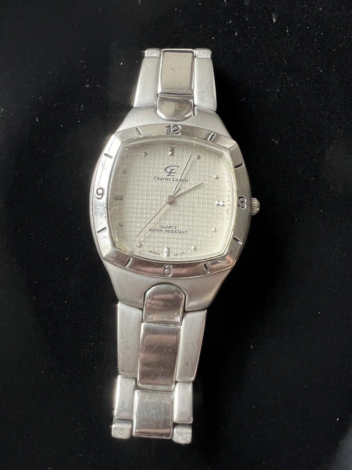 Designer CHARLES LASALLE SILVER color WATCH New Battery Size ONE SIZE - 1 Thumbnail