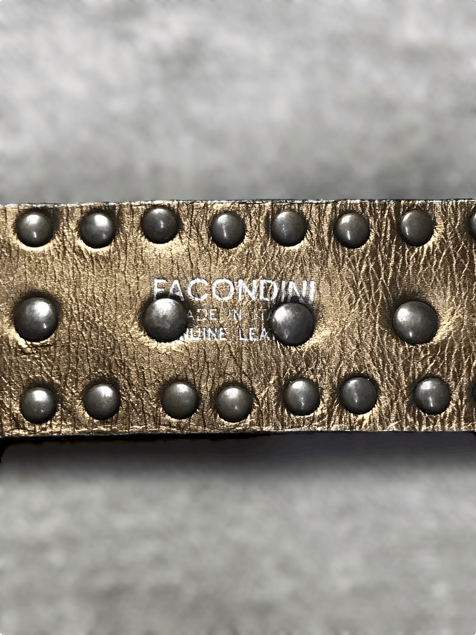Leather Limited Edition Studded Leather Belt by Facondini Italy Size ONE SIZE - 8 Thumbnail