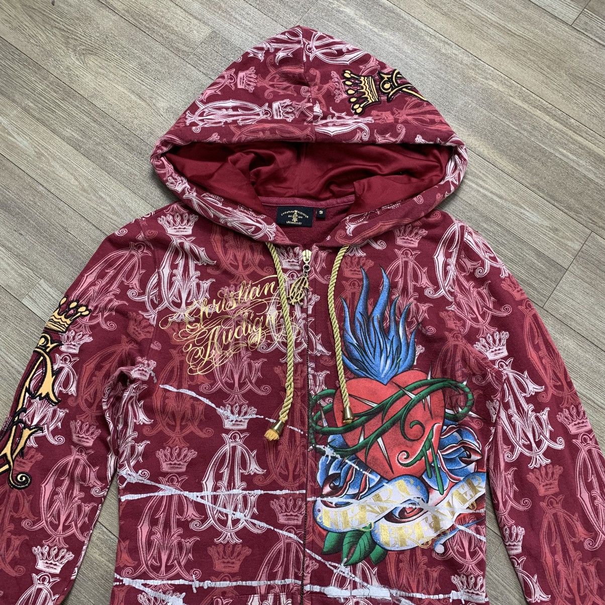 Ed Hardy Christian Audiger All Over Print Zip Hoodie Size S / US 4 / IT 40 - 4 Thumbnail