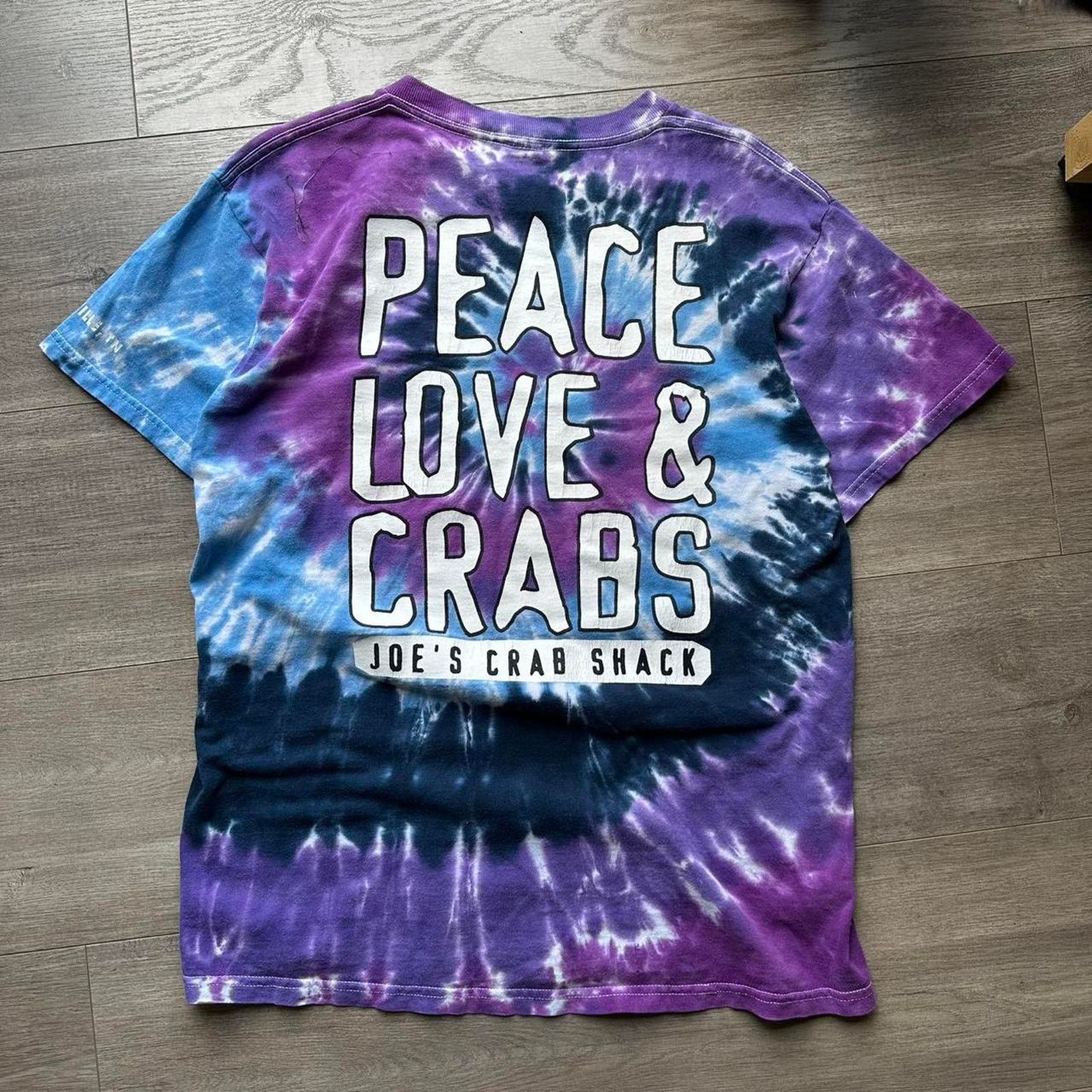 Vintage Vintage Joes Crab Shack Funny Peace Tie Dye Graphic Shirt Size US M / EU 48-50 / 2 - 2 Thumbnail