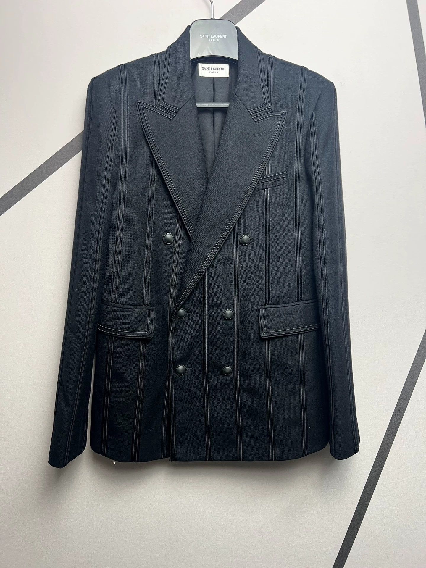 Saint Laurent Paris Authentic Saint Laurent SLP Spring/Summer triped suit Size 48R - 1 Thumbnail