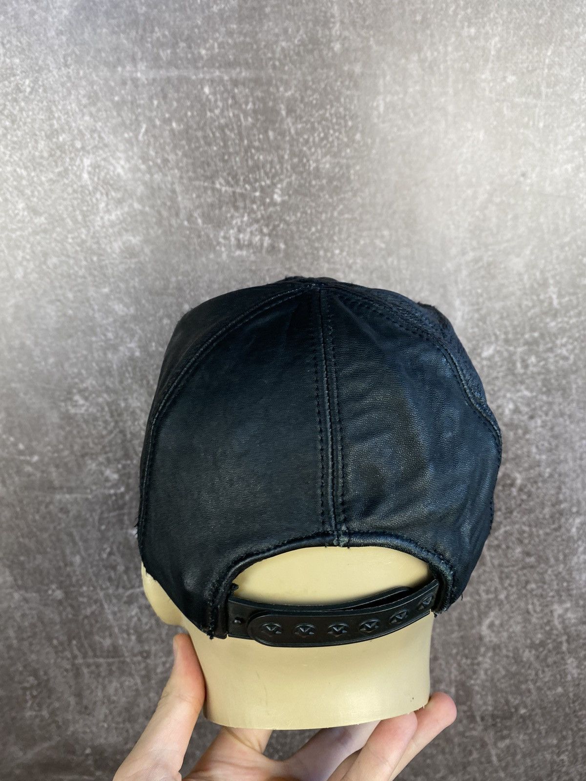 Harley Davidson × Vintage Vintage 90s Harley Davidson Leather Cap Size ONE SIZE - 4 Thumbnail