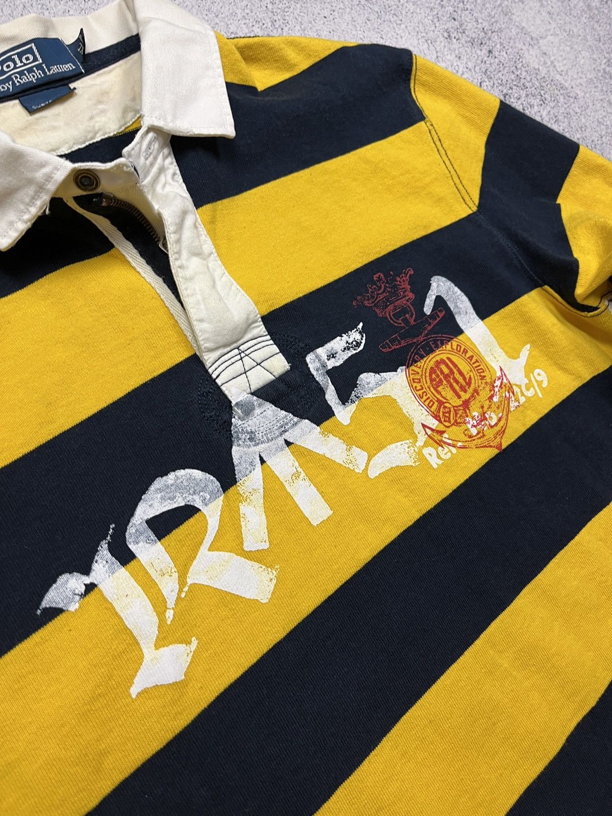 Polo Ralph Lauren Crazy Vintage Polo Ralph Lauren Striped Rugby Shirt Rare Y2k Size US XL / EU 56 / 4 - 6 Thumbnail