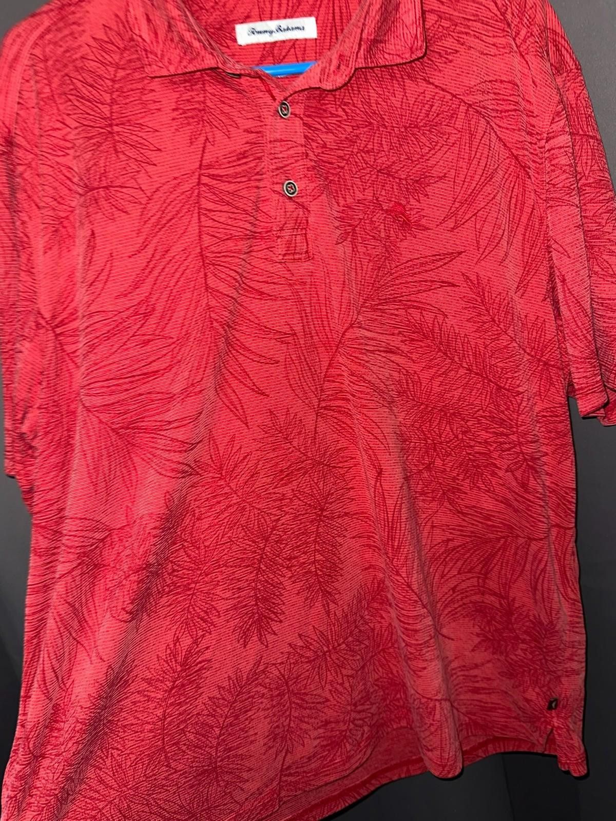Tommy Bahama 🌴 Tommy Bahama Red Leaf Polo (XXL) Size US XXL / EU 58 / 5 - 6 Thumbnail