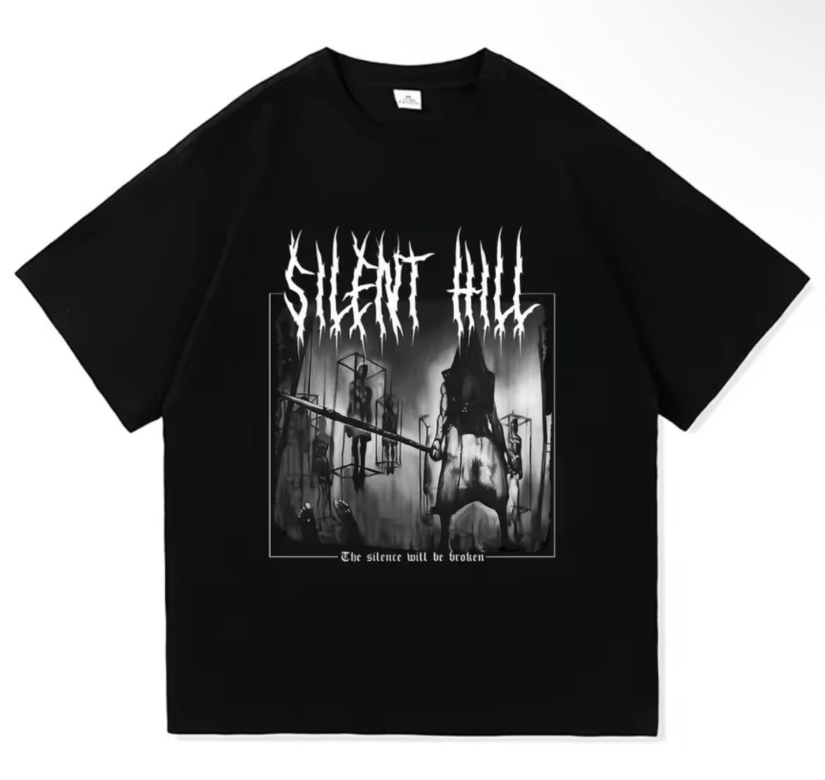 Japanese Brand Street Vintage Scary Silent Hill Game Print Black T-Shirt Size US XXL / EU 58 / 5 - 1 Thumbnail