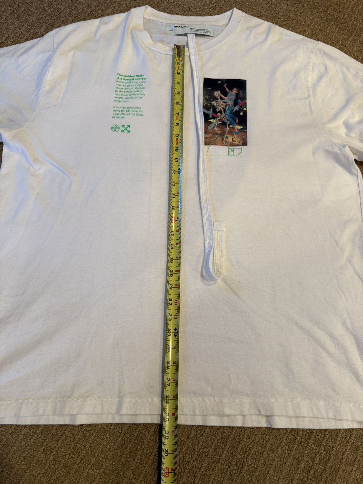 Off-White Off-White Golden Ratio Virgil White Tee Shirt XLarge Size US XL / EU 56 / 4 - 8 Thumbnail