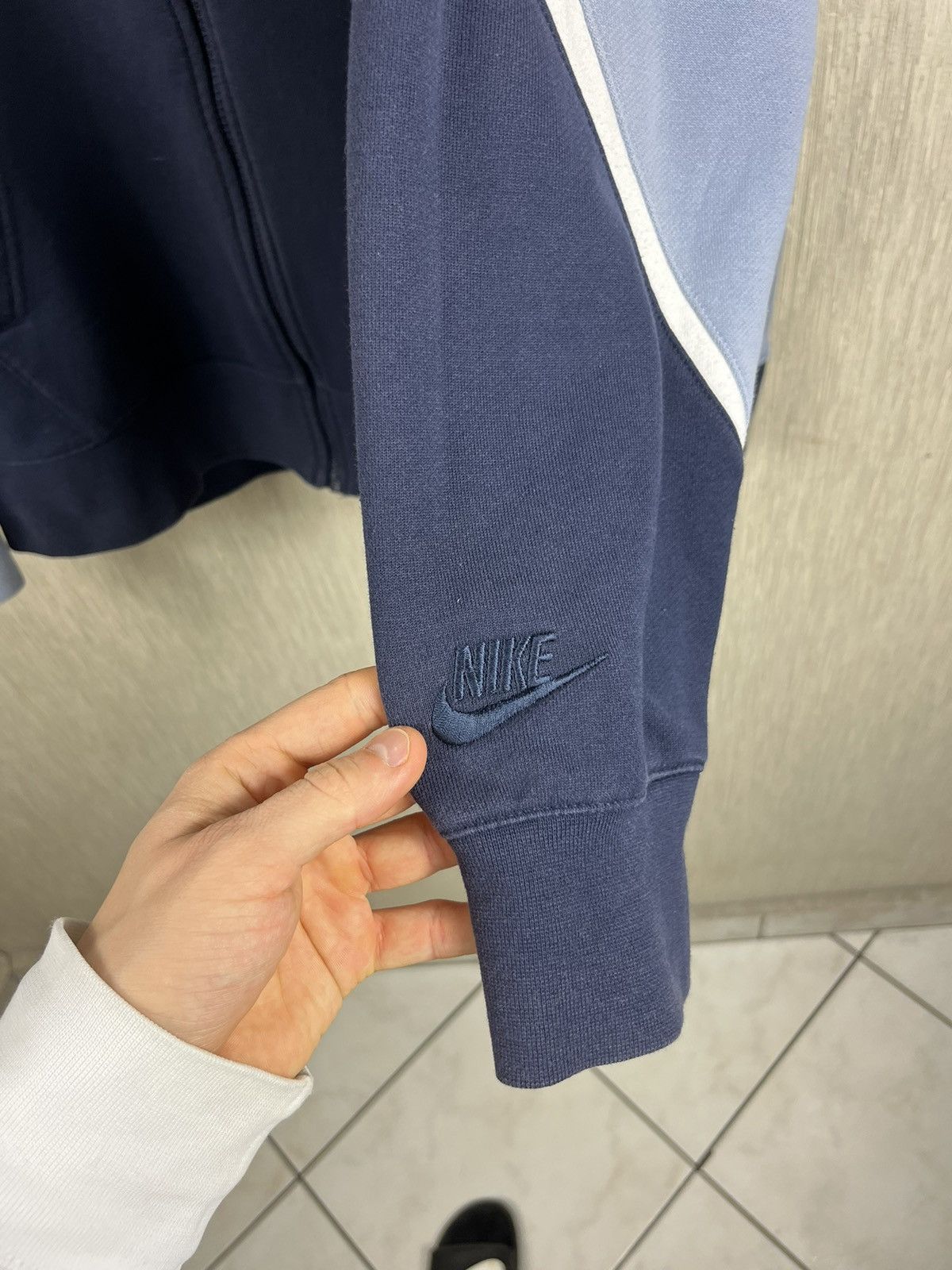 Nike Nike y2k big swoosh logo zip hoodie sweatshirt baby blue Size US XL / EU 56 / 4 - 12 Thumbnail