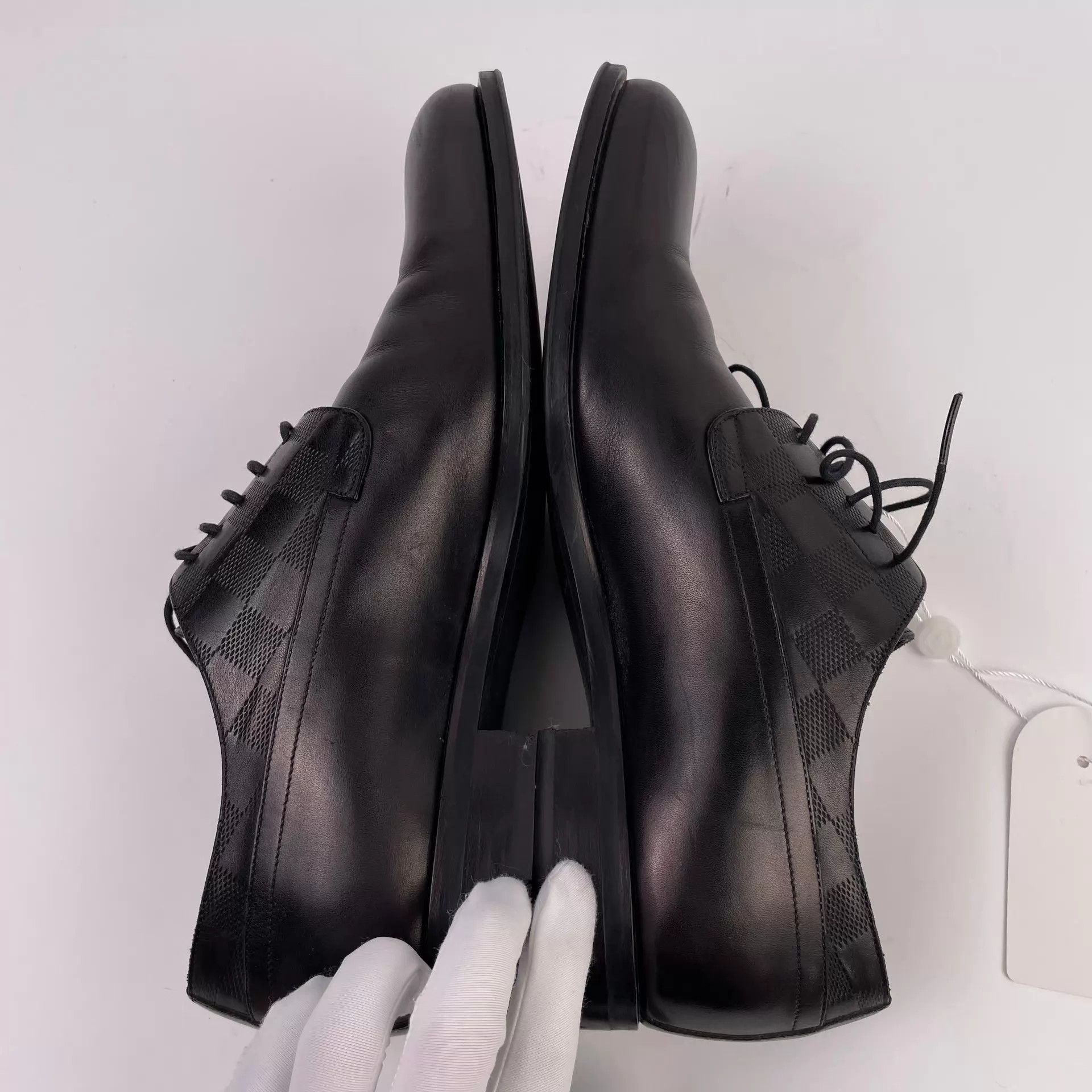 Louis Vuitton LV Black Leather Dress Shoes Size 7 Size US 8 / EU 41 - 6 Thumbnail
