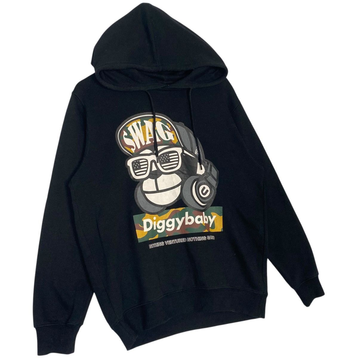 Other Vintage X-Uittg Printed Hoodie Black Pullover Jumper Size L Size US L / EU 52-54 / 3 - 3 Thumbnail