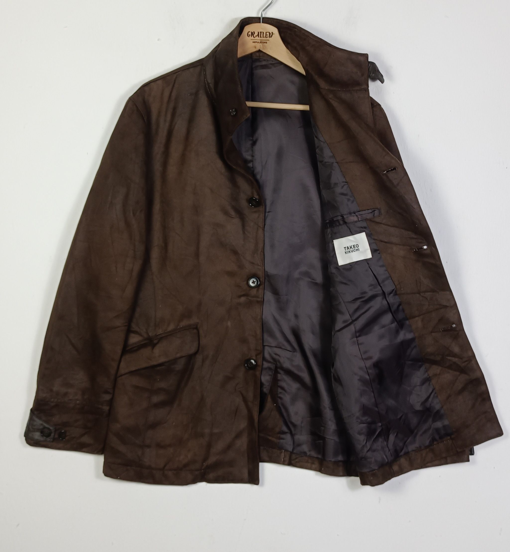 Japanese Brand × Takeo Kikuchi × Vintage Takeo Kikuchi Suede Jacket Size US M / EU 48-50 / 2 - 2 Thumbnail