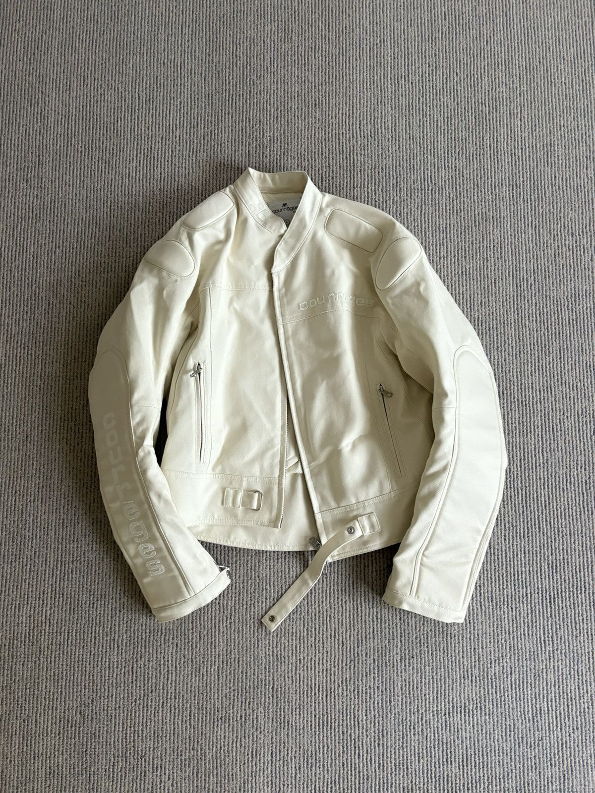 Courreges Racer Padded Cotton Moto Jacket Size US S / EU 44-46 / 1 - 1 Thumbnail