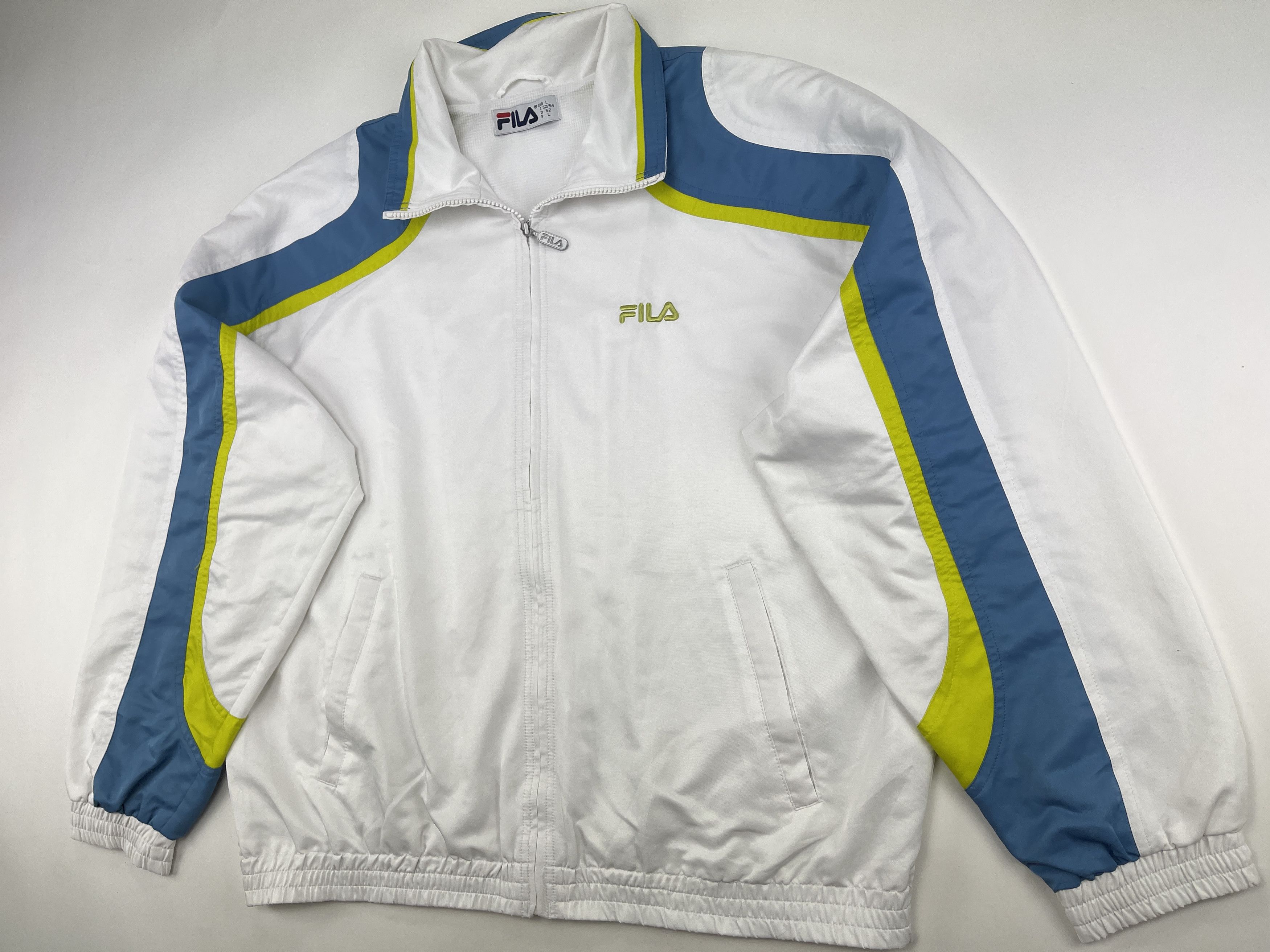 Fila FILA jacket, white, vintage track top, 90s hip hop, 1990s L Size US L / EU 52-54 / 3 - 4 Thumbnail