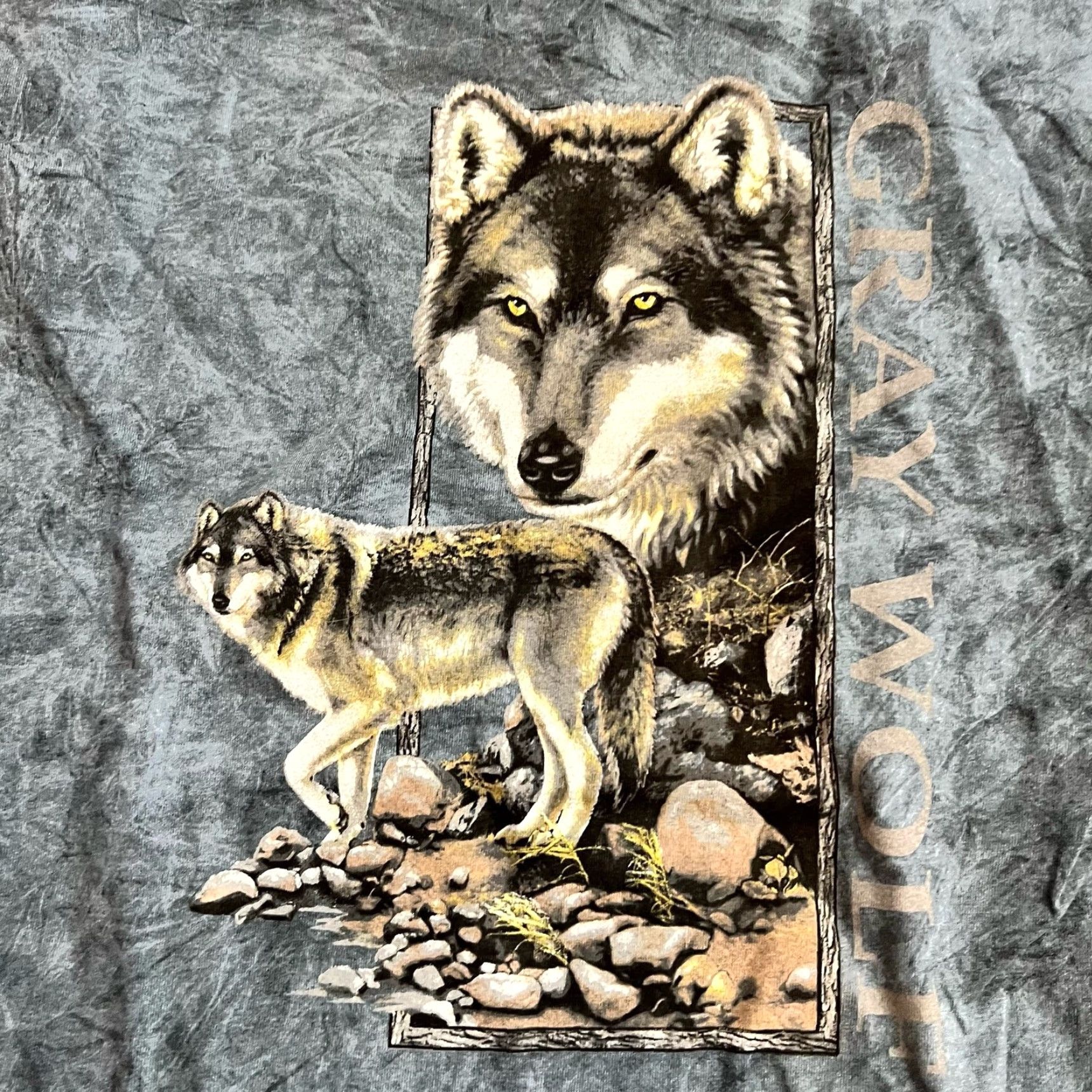 Vintage VINTAGE Wolf Shirt Mens Medium Blue Graphic Art Limited USA TShirt Size US M / EU 48-50 / 2 - 2 Thumbnail