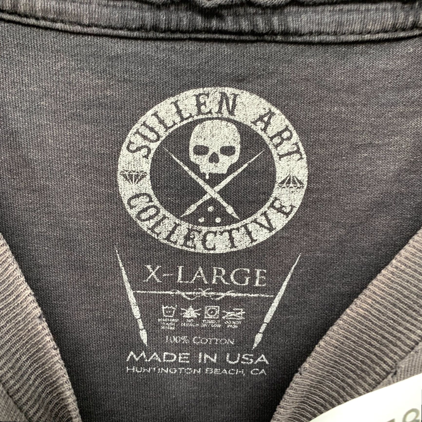 Vintage Sullen Art Collective Shirt Mens XL Faded Black Punk Tattoo Microphone Y2K USA Size US XL / EU 56 / 4 - 2 Thumbnail