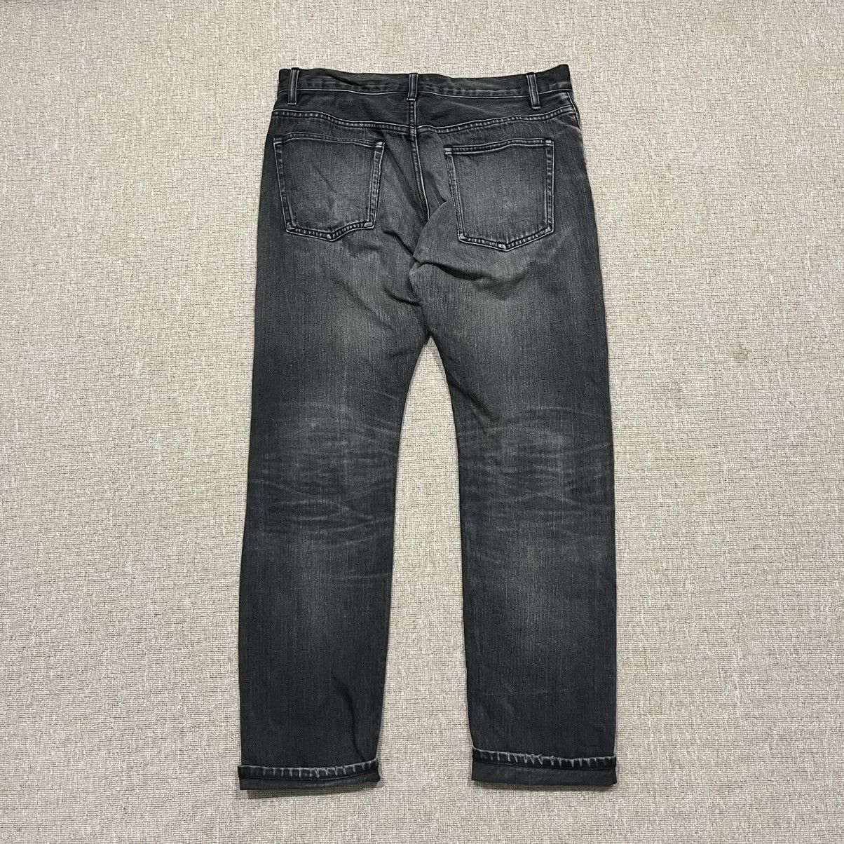 Japanese Brand B&Y United Arrows Skinny Washed Black Denim Selvedge Size US 30 / EU 46 - 11 Thumbnail