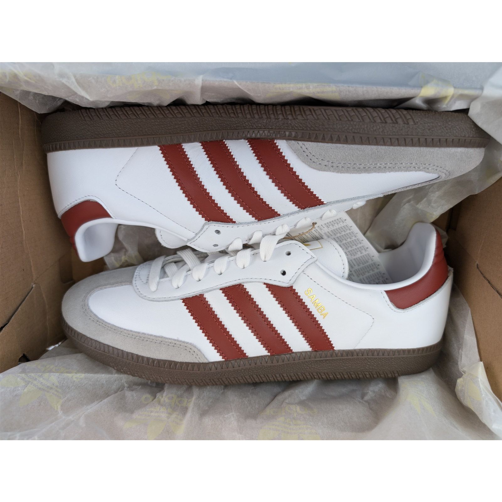 Adidas o1rshd1 Samba OG Sneaker in Footwear White / Preloved Ruby Size US 8.5 / EU 41-42 - 19 Thumbnail