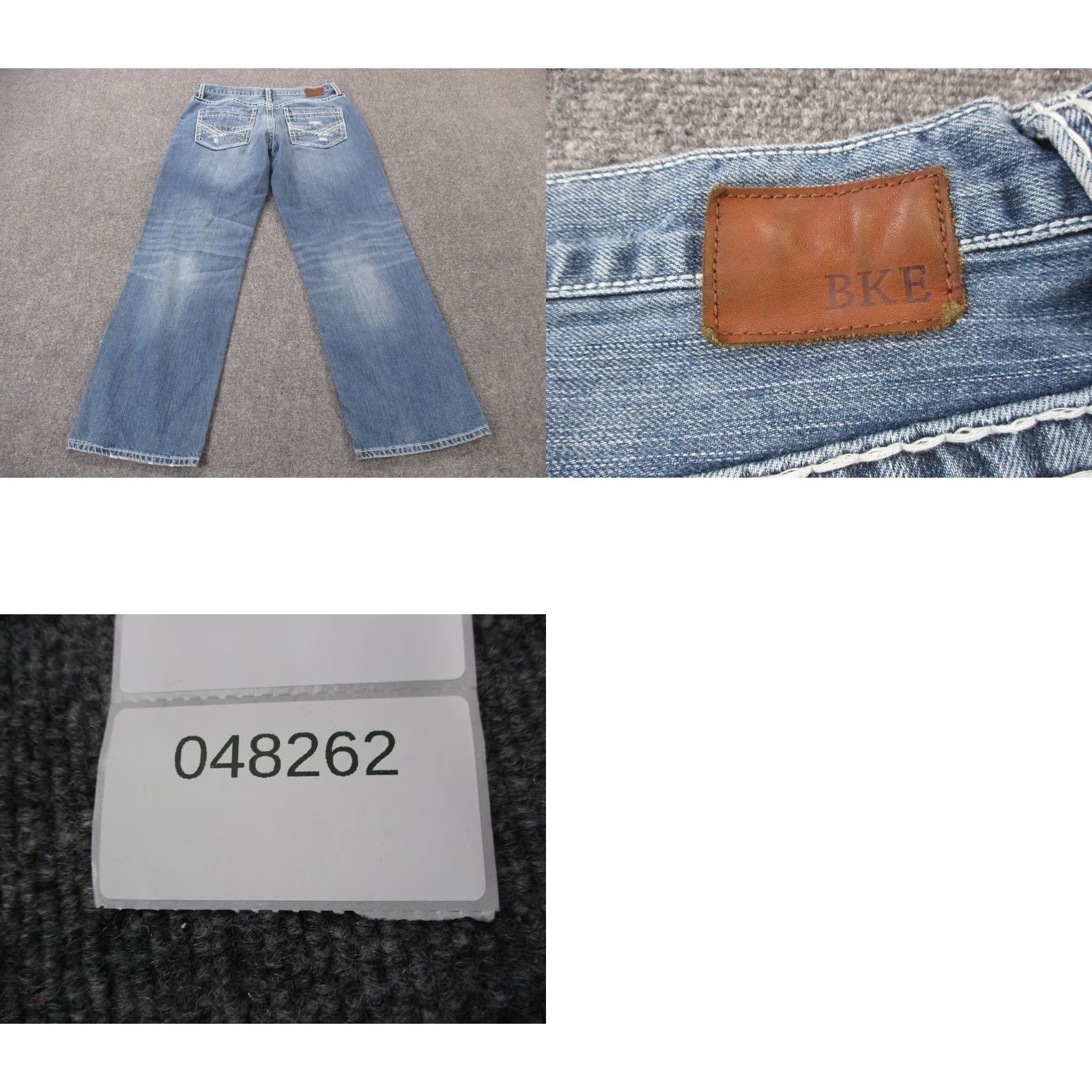 Vintage BKE Jeans Mens 36 Blue Denim Seth Wide Bootcut Baggy Faded Streetwear Jeans Size US 36 / EU 52 - 9 Thumbnail