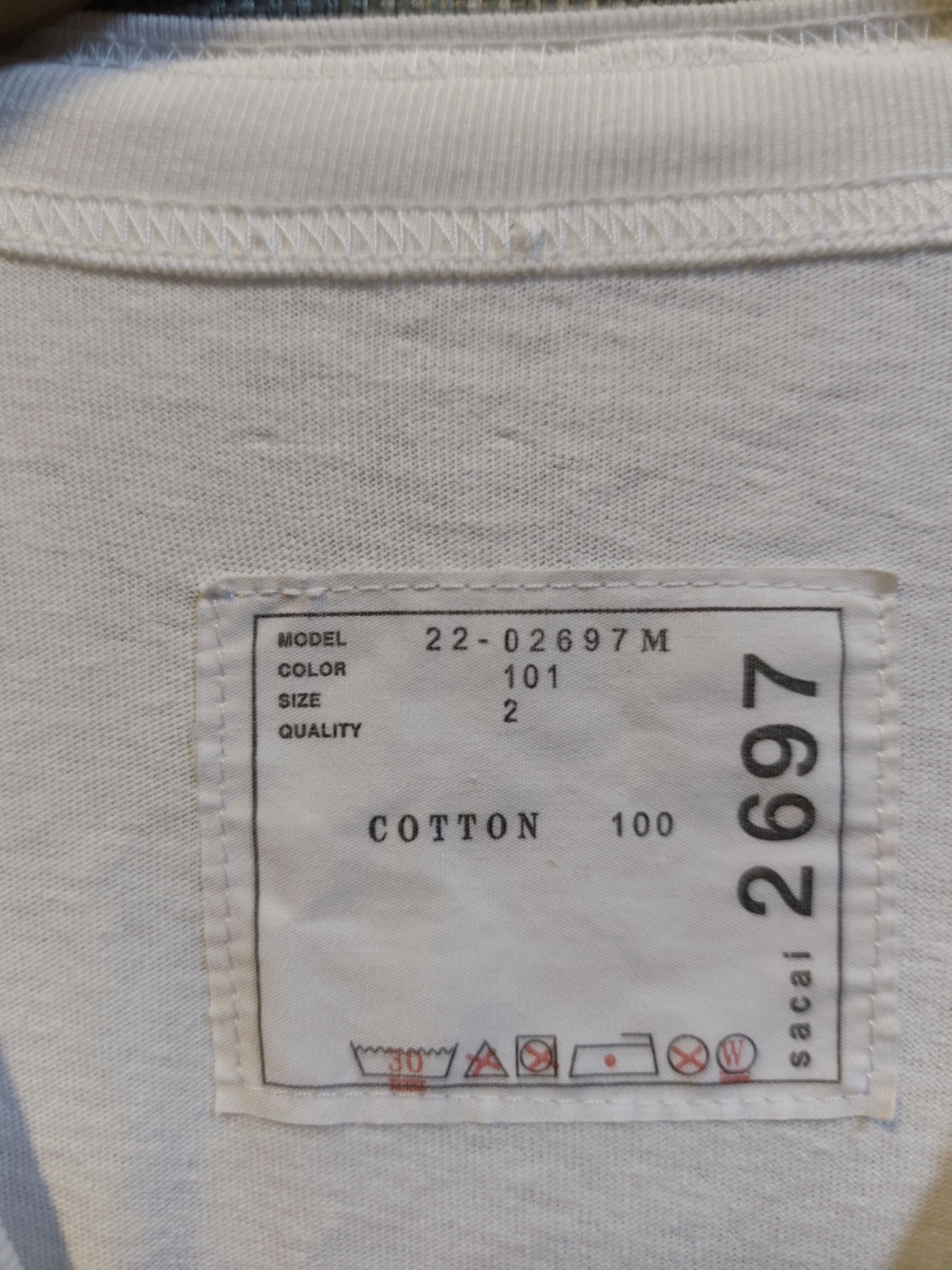Sacai Sacai Pocket Tee Size US XL / EU 56 / 4 - 5 Thumbnail