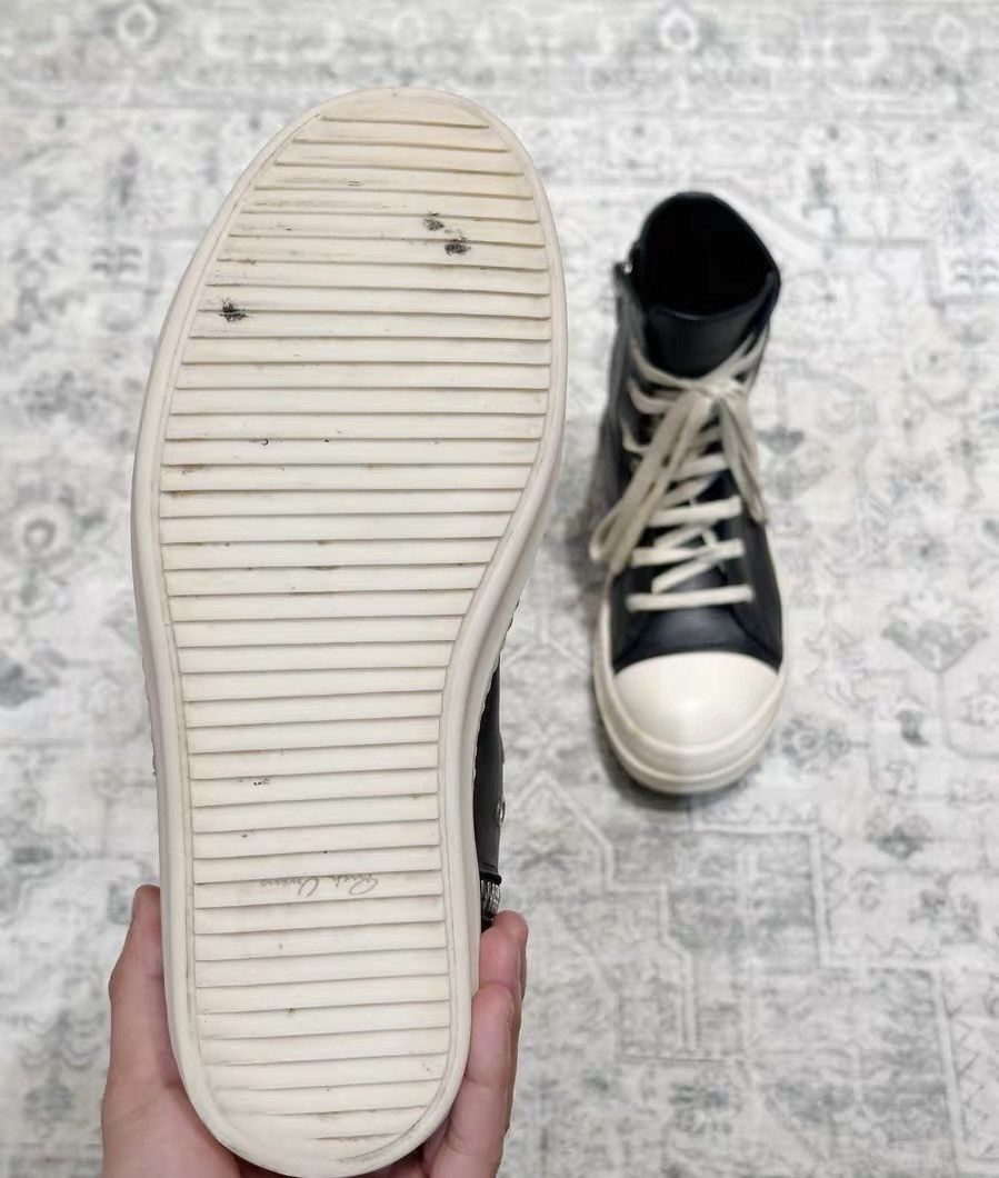 Rick Owens Rick Owens Classic Black & White Leather High-Top Size US 7 / EU 40 - 8 Thumbnail
