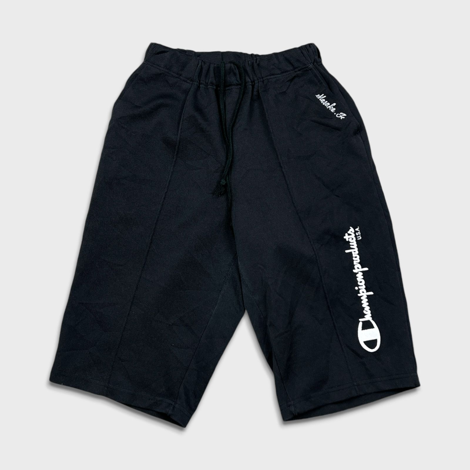 Champion × Vintage Vintage Champion Shorts Script Pocketed Sportswear 90s Jaspo Size US 26 / EU 42 - 1 Thumbnail