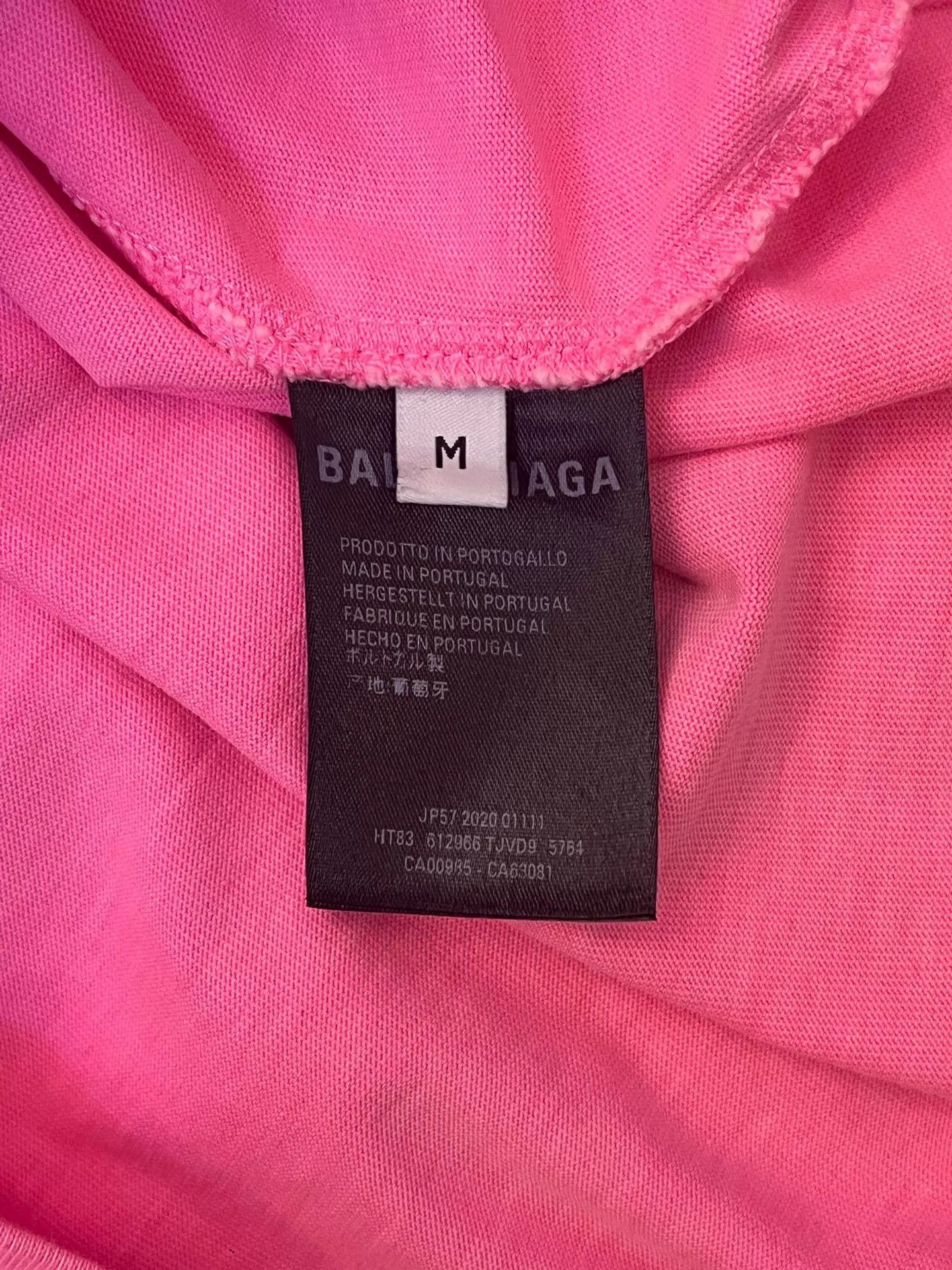 Balenciaga Balenciaga SS21 Embroidered Crewneck T Women's Pink M Size US M / EU 48-50 / 2 - 5 Thumbnail