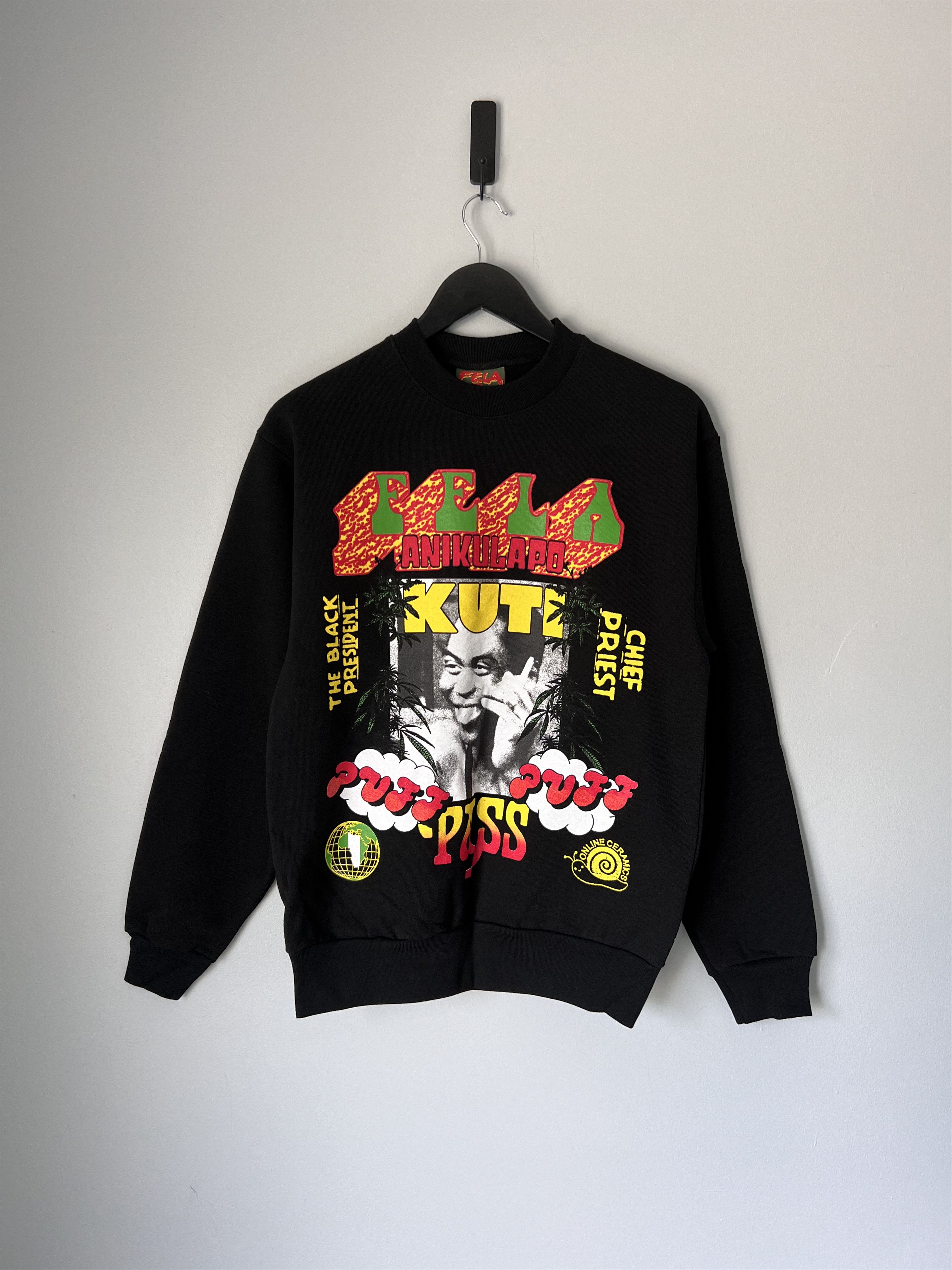 Online Ceramics Online Ceramics Fela Kuti Puff Puff Pass Crewneck Sweatshirt Size US S / EU 44-46 / 1 - 1 Thumbnail