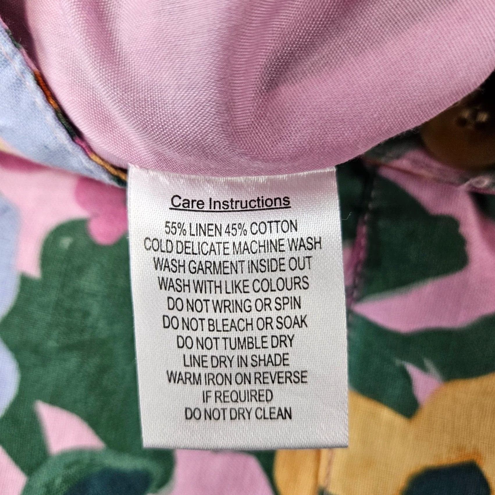 Vintage Princess Highway Skirt Womens Mini 16 Pink Linen Blend Terrain of Tigers Short Modern GC Size 38" / US 16 / IT 52 - 3 Thumbnail