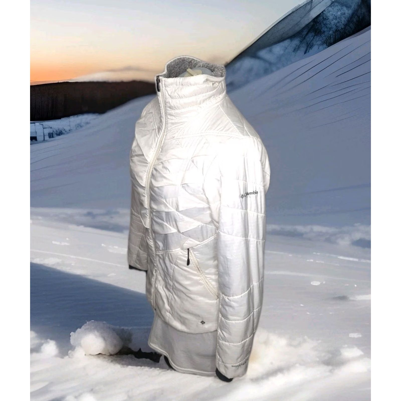 Vintage Columbia Kaleidaslope White Jacket Winter Coat Omni-Heat Interchange Women Medium Jacket Mens Womens Size M / US 6-8 / IT 42-44 - 5 Thumbnail