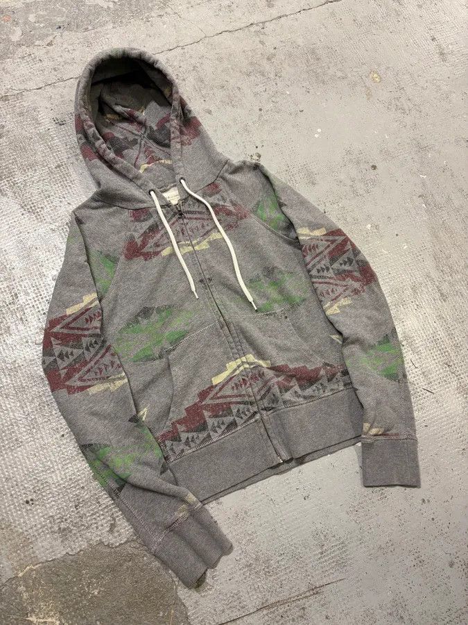 Polo Ralph Lauren 2010s Ralph Lauren Grey Native Zip-up Hoodie Size S / US 4 / IT 40 - 4 Thumbnail