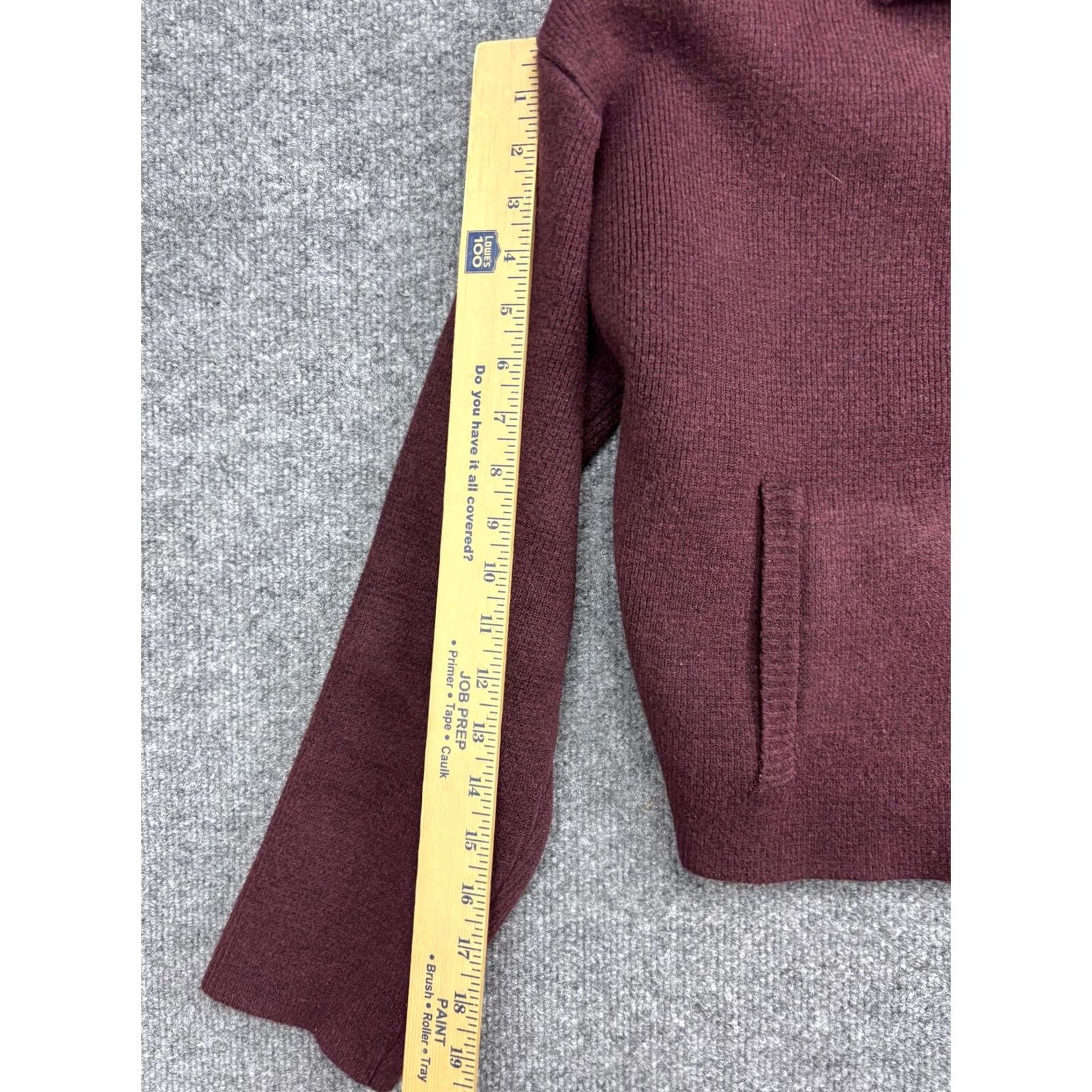 Zara Zara Sweater Jacket Womens Small Purple Collared Full Zip Knit Pockets Cropped Size S / US 4 / IT 40 - 4 Thumbnail