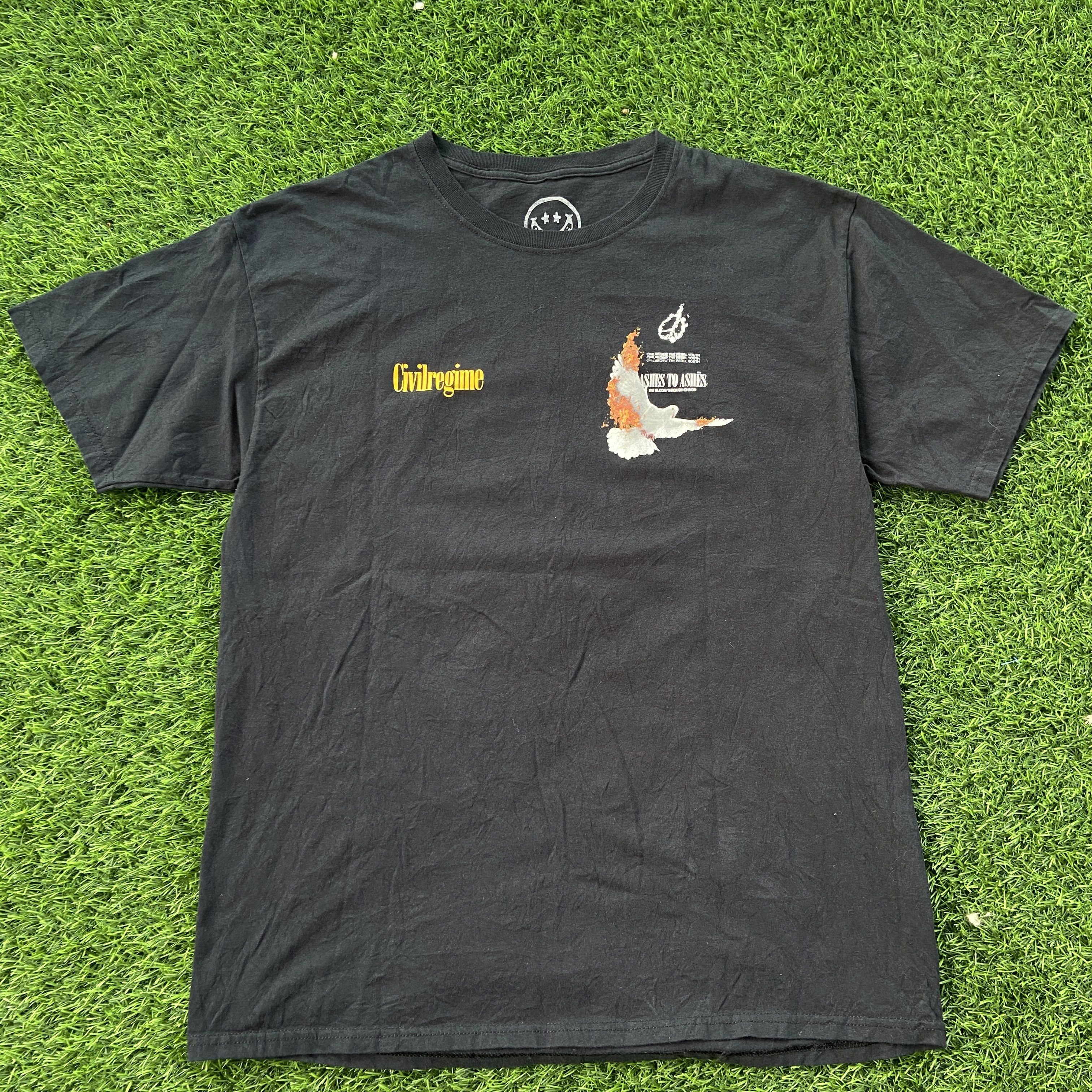 Civil Regime CVLA Civil Regime Black World Burning T-Shirt Size US L / EU 52-54 / 3 - 2 Thumbnail