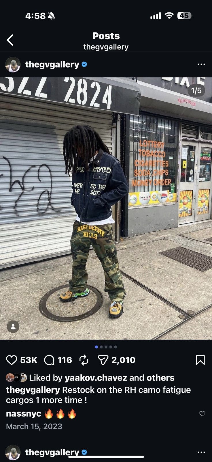 GV Gallery Camo pants