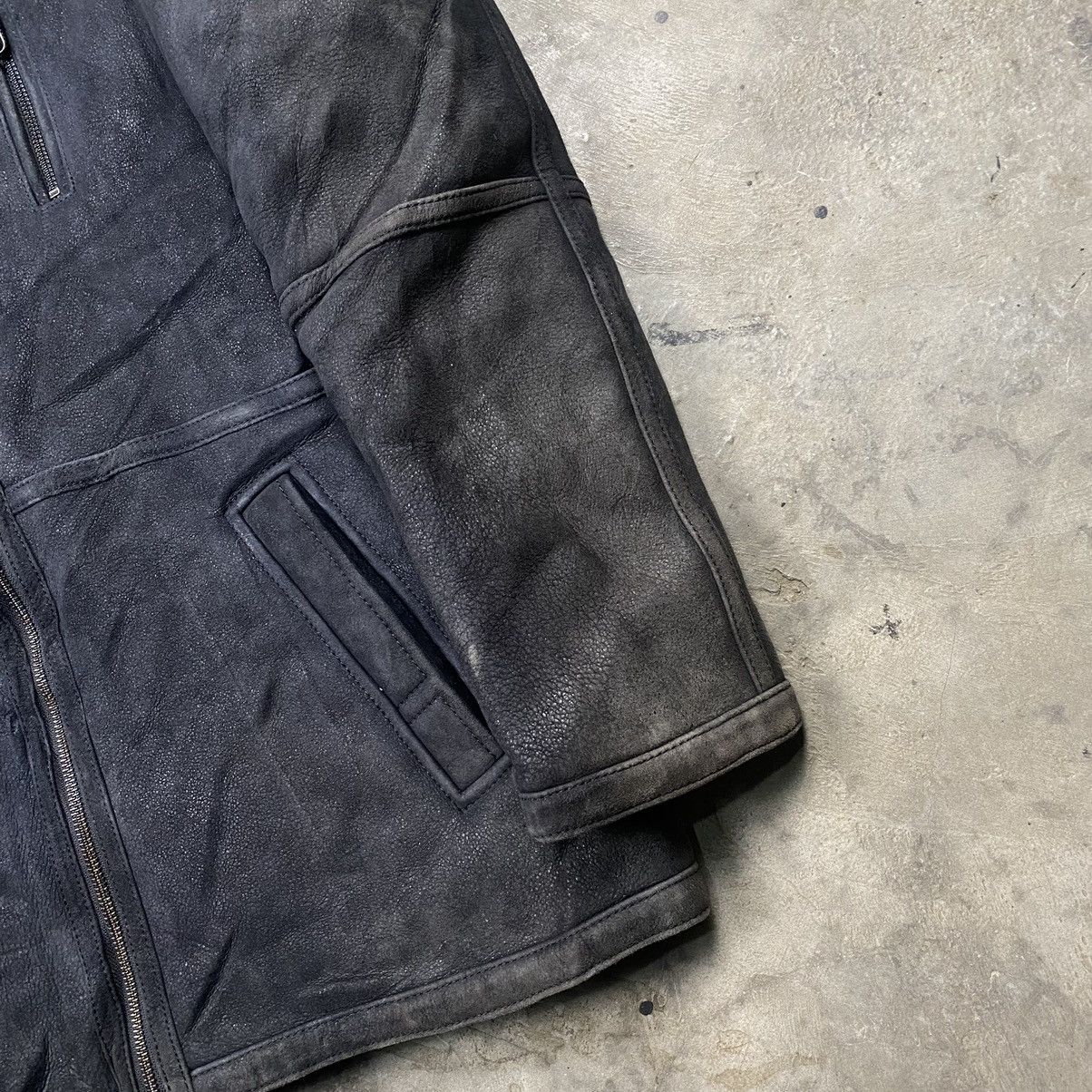 If Six Was Nine × Japanese Brand Vintage 90s Enaga Leather Fur Hooded Jacket Size US M / EU 48-50 / 2 - 2 Thumbnail