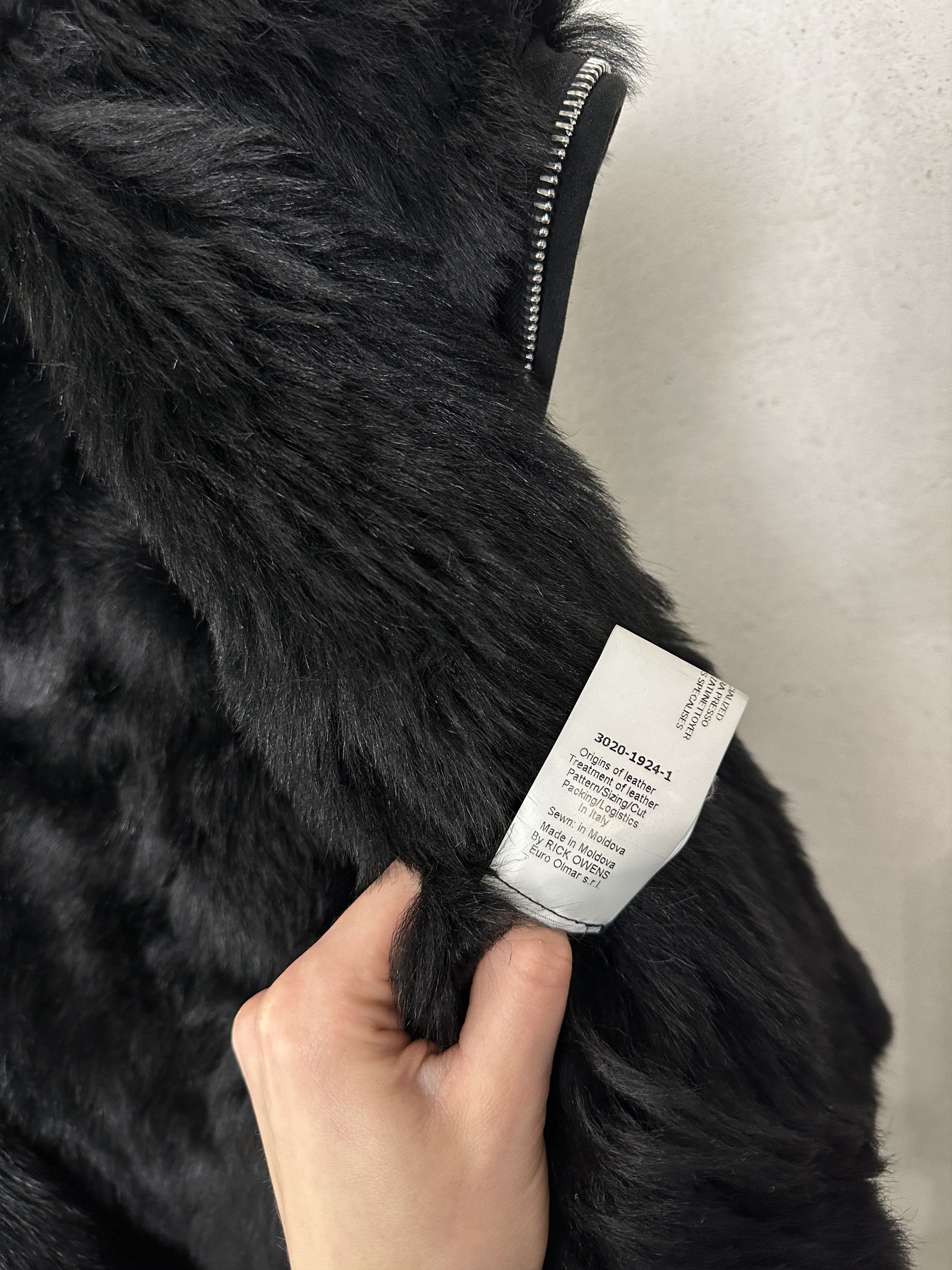 Rick Owens Rick Owens FW14 Naska Biker Black Shearling Jacket Size S / US 4 / IT 40 - 6 Thumbnail