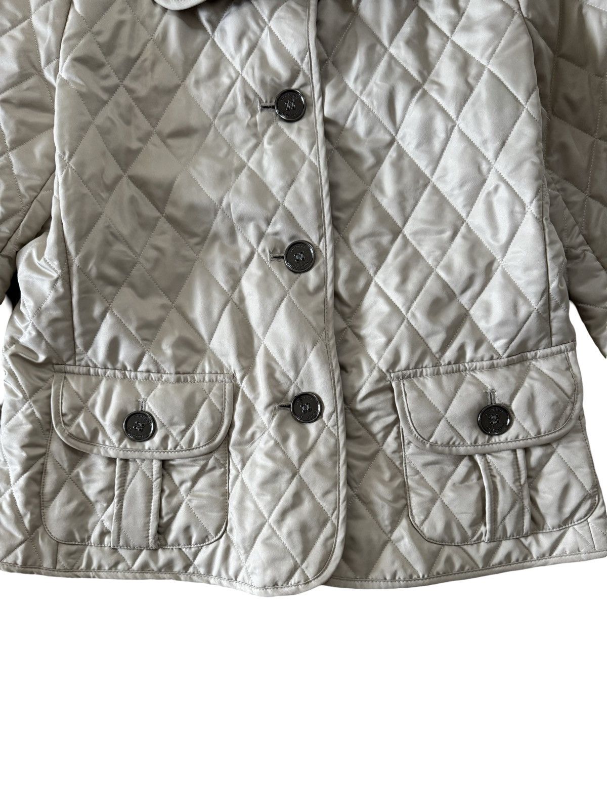 Burberry × Burberry Prorsum Burberry Nova Check Diamond Quilted Beige Barn Button Jacket Size M / US 6-8 / IT 42-44 - 5 Thumbnail