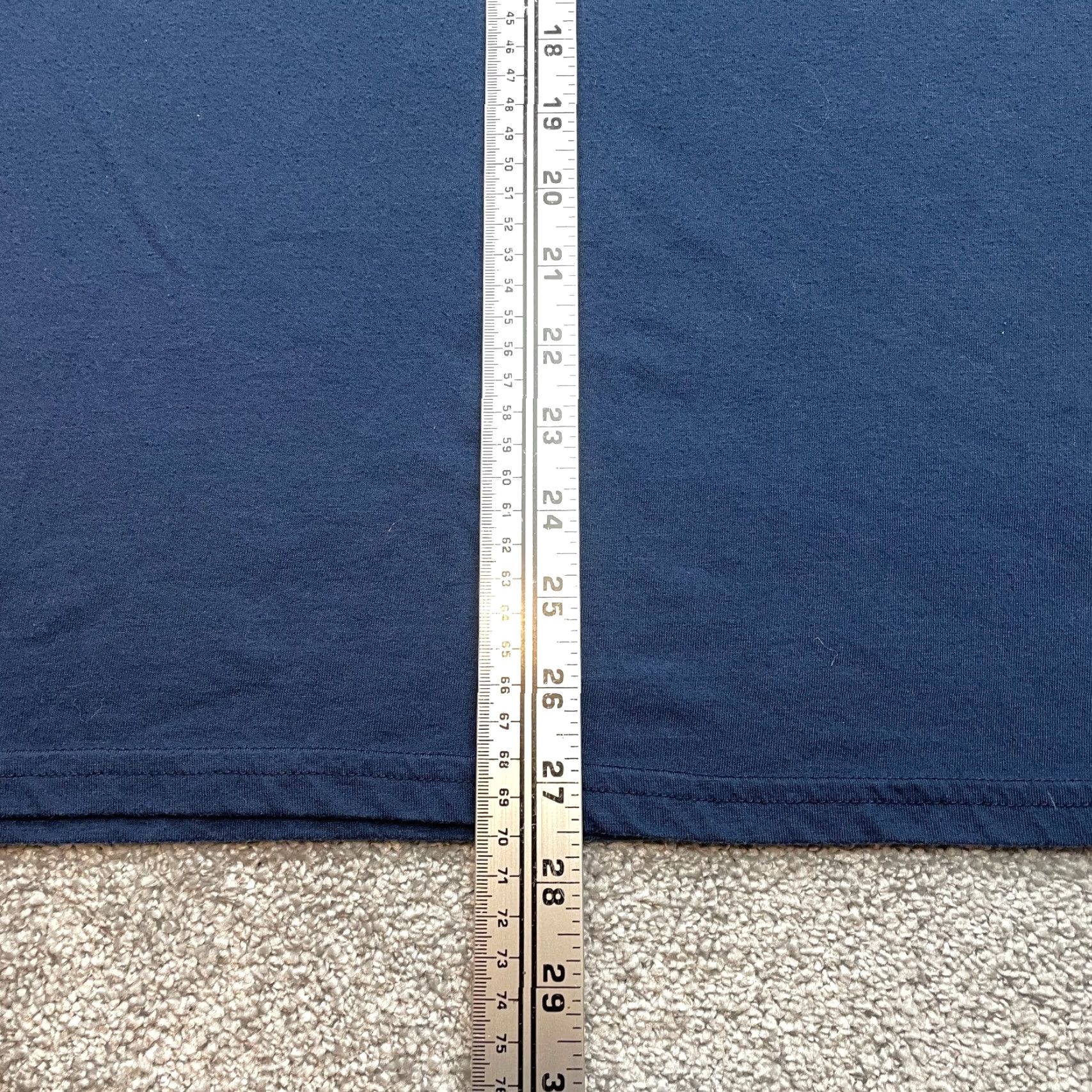 George George Shirt Mens XL Blue Long Sleeve Crew Neck Knit Cotton Blend Solid T-Shirt Everyday Classic Size US XL / EU 56 / 4 - 4 Thumbnail