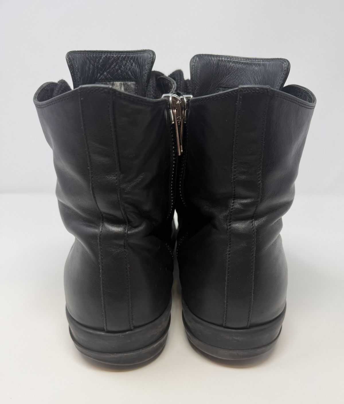 Rick Owens Rick Owens Jumbo Lace Mainline Leather Ramones Triple Black Size US 12 / EU 45 - 5 Thumbnail