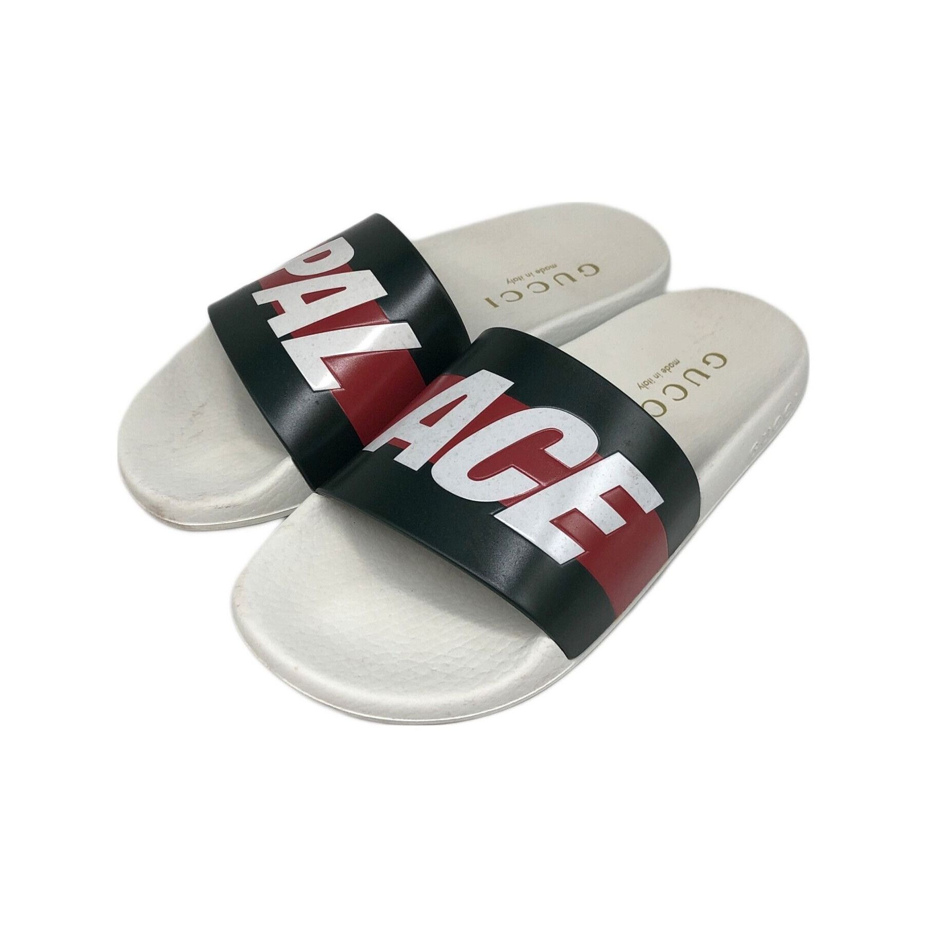 Gucci 7G 7.5 US Gucci GG White Red Slides Sandals Rubber  display picture 1