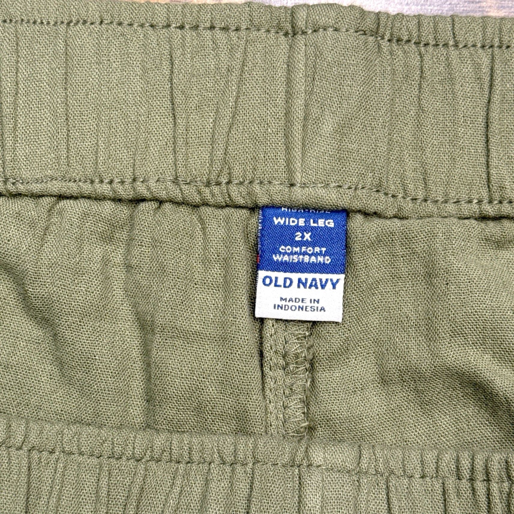 Old Navy Old Navy Pants Women's 2X High Rise Wide Leg Pull On Comfort Waistband Knit Cotton Blue Relaxed Fit Plus Size Size 40" / US 18 - 5 Thumbnail