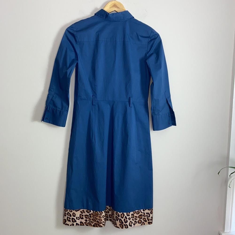 Theory Theory l Button Down A-Line Dress W/ Leopard Trim Size 4 Size S / US 4 / IT 40 - 5 Thumbnail