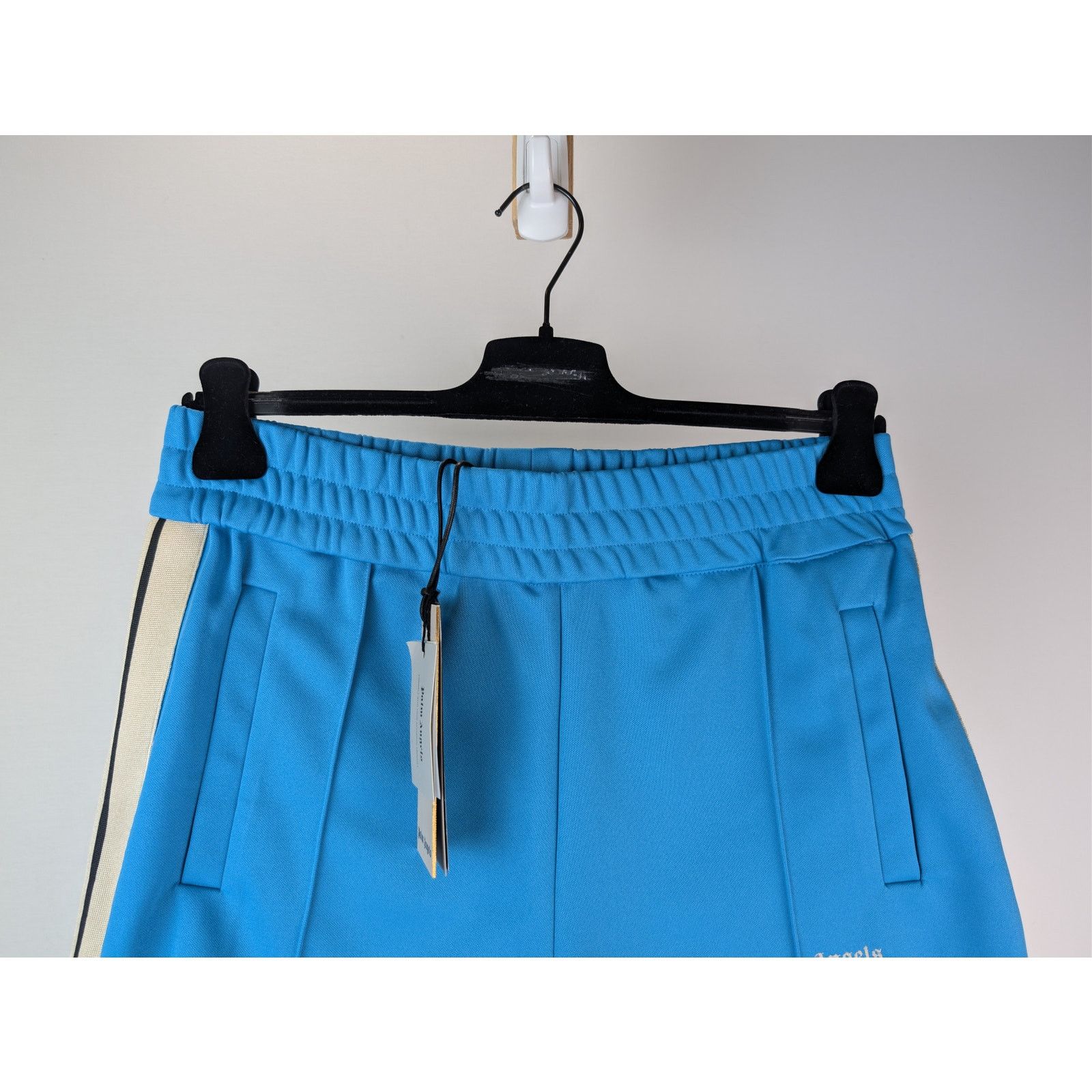 Palm Angels o1rshd1 Classic Logo Track Shorts in Light Blue / Off-White Size US 34 / EU 50 - 3 Thumbnail