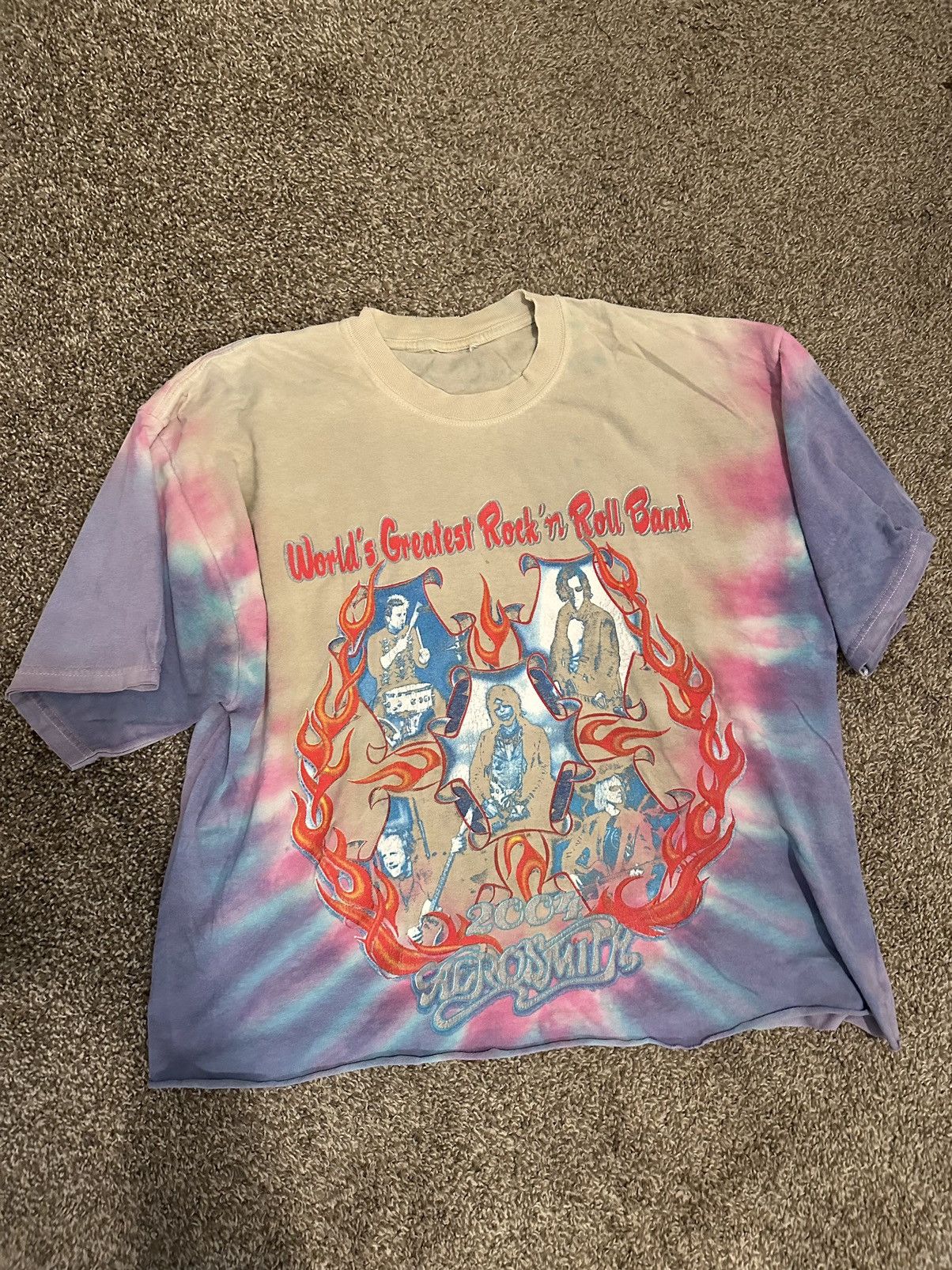 Aerosmith × Vintage Vintage Aerosmith Tour Tie Dye Tee Size US L / EU 52-54 / 3 - 1 Thumbnail