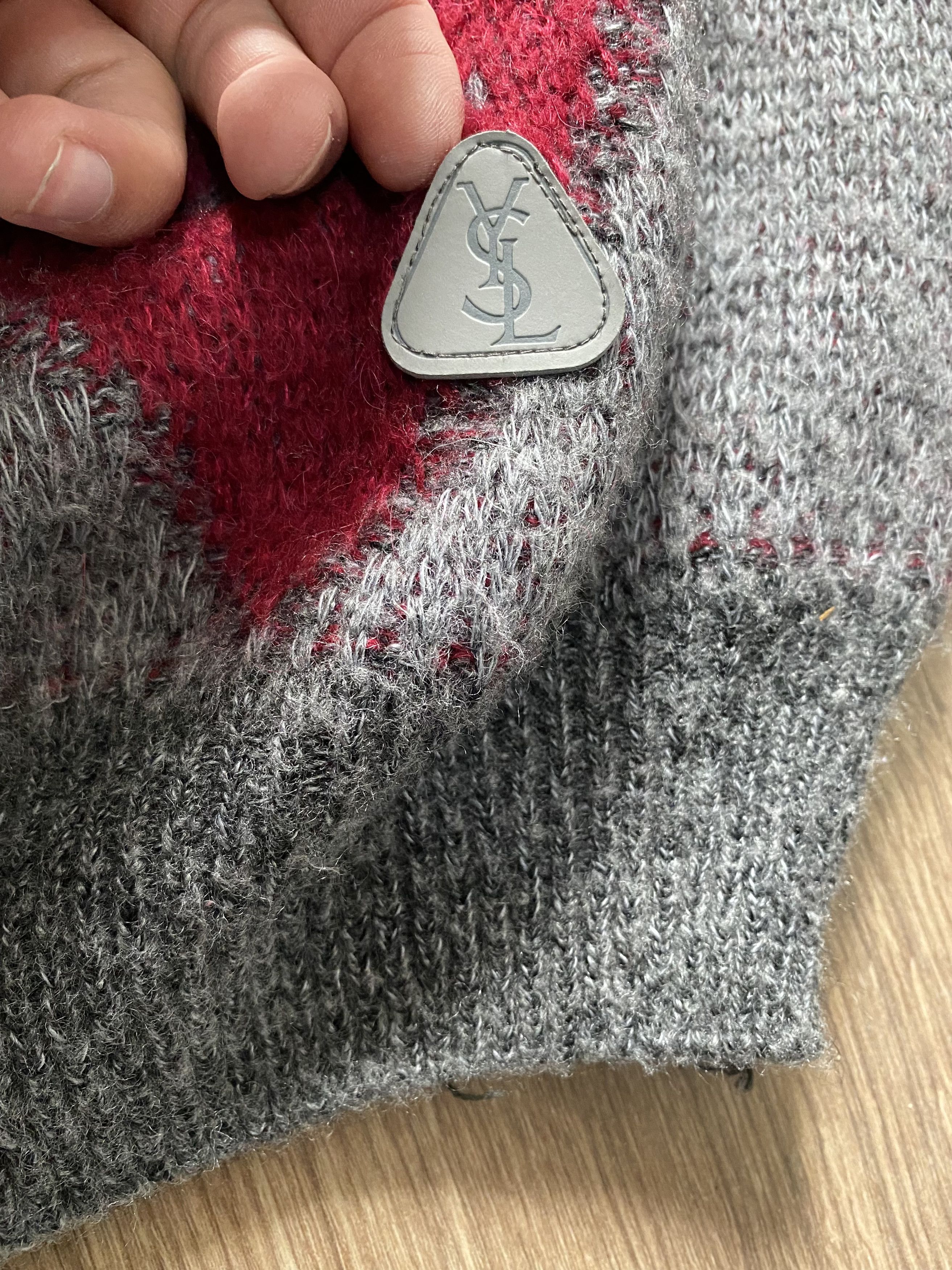 Vintage Yves Saint Laurent abstraction Alpaca wool sweater