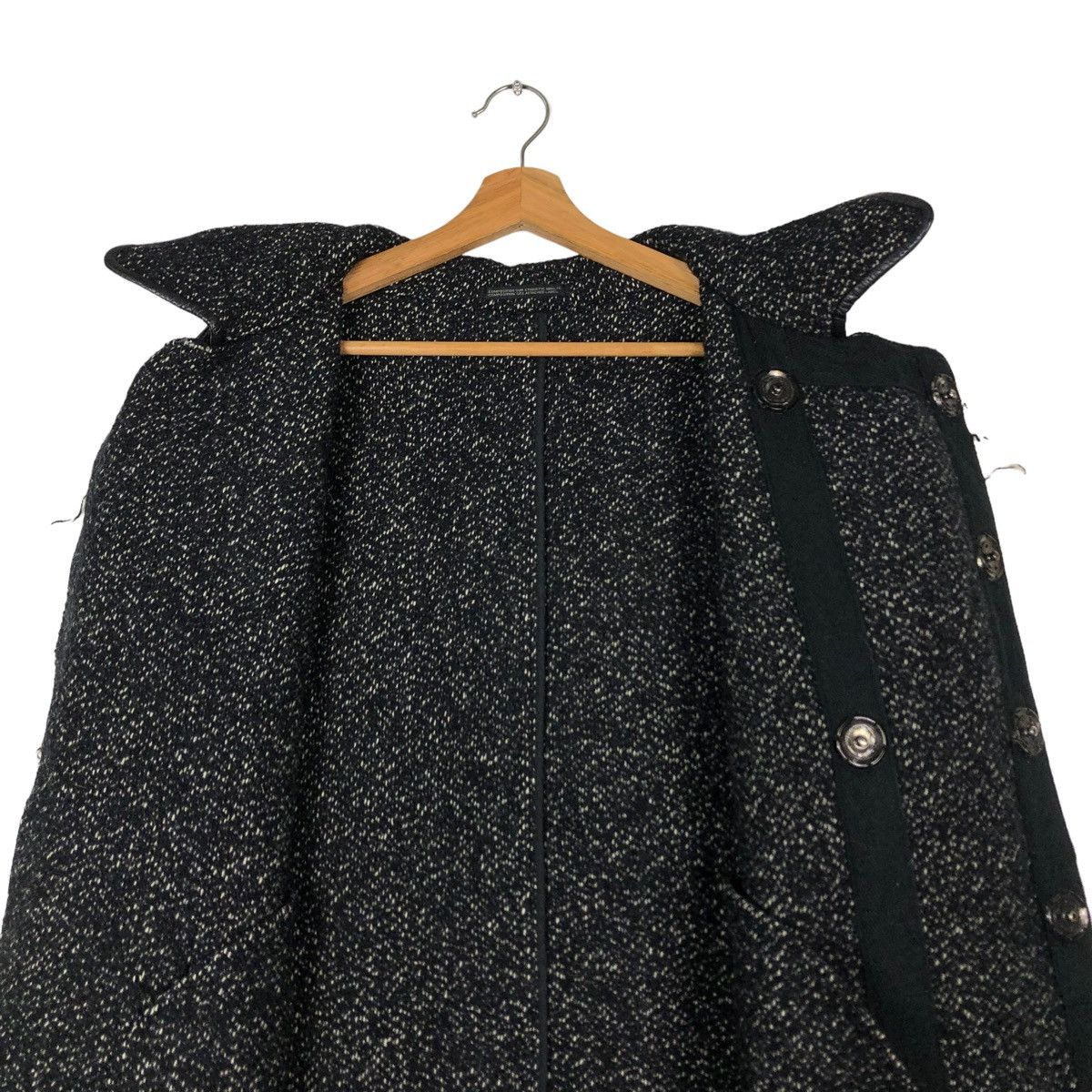 Yohji Yamamoto 🔥VINTAGE AW2004 YYPH WOOL JACKET LEATHER POCKET Size US L / EU 52-54 / 3 - 13 Thumbnail