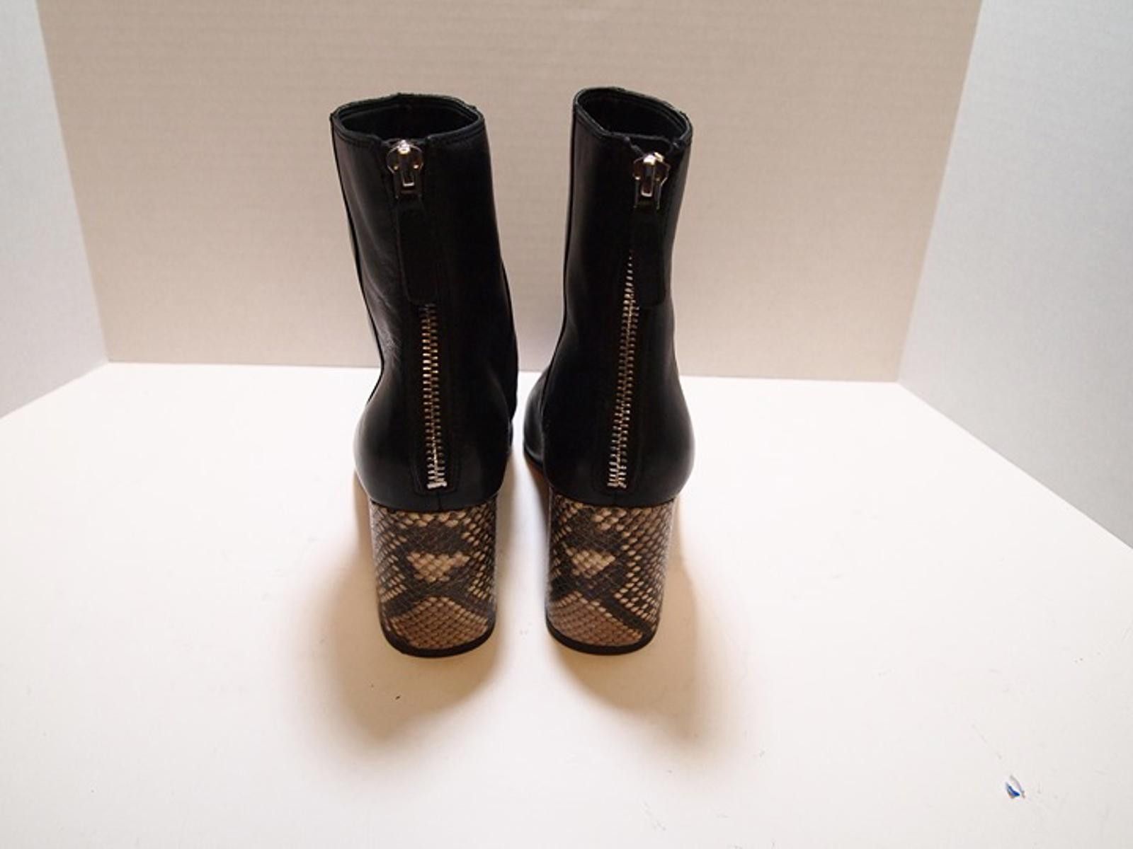 Dolce Vita Dolce Vita Black Heels with Snakeskin Heel – Soft Leather Size US 6.5 / IT 36.5 - 2 Thumbnail