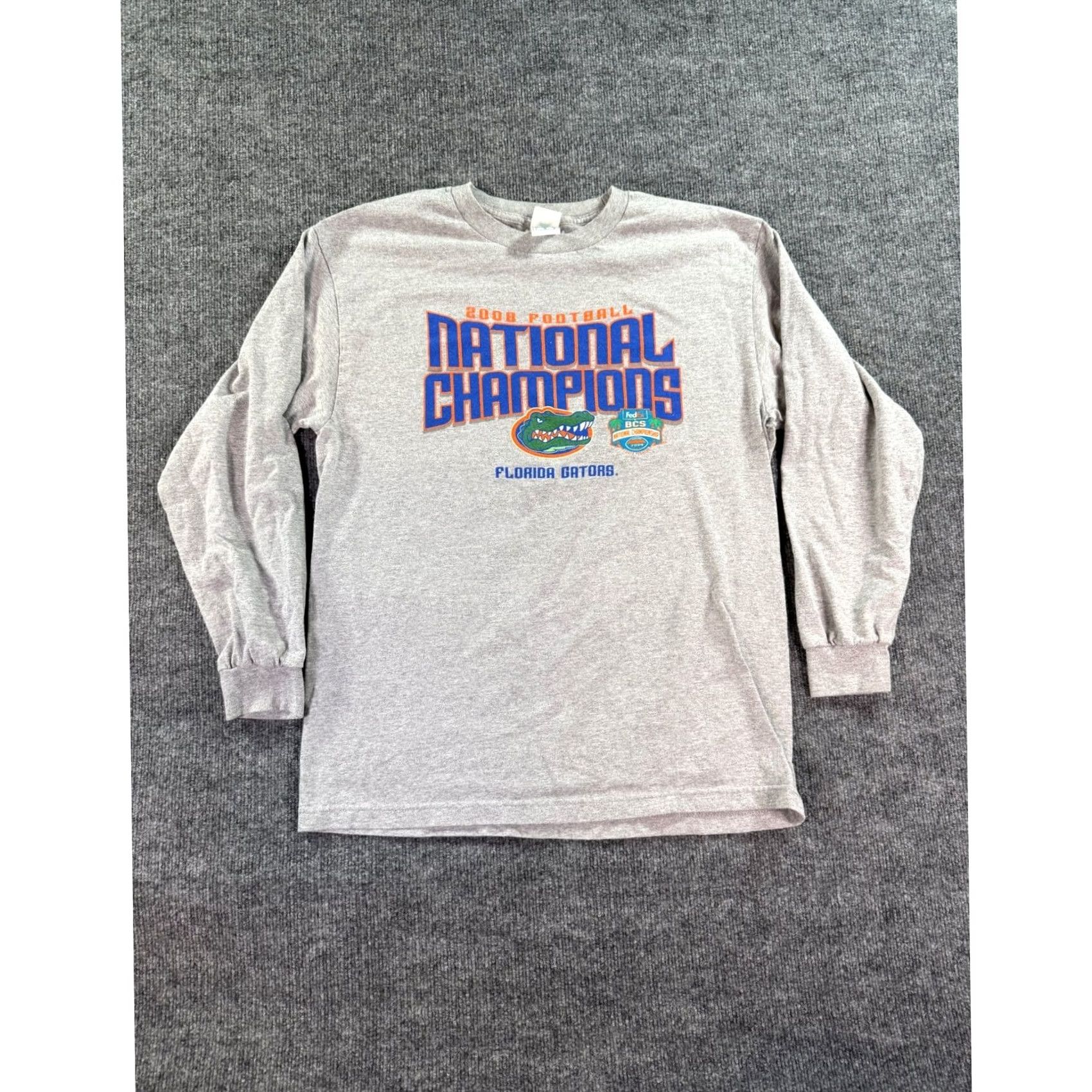 Vintage Florida Gators 2008 National Champions Shirt Mens Large Gray Long Sleeve BCS Size US L / EU 52-54 / 3 - 3 Thumbnail