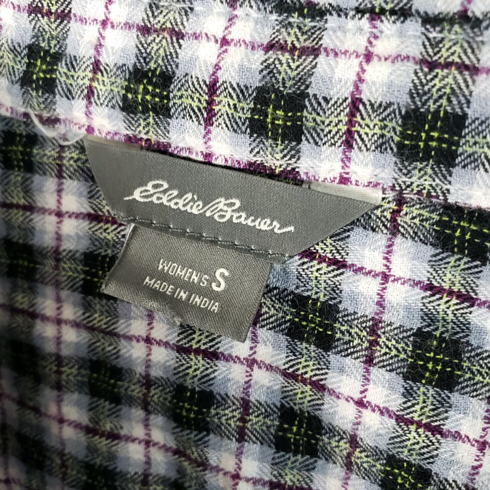 Eddie Bauer Eddie Bauer Womens Button Front Shirt Sz Small Black Green Plaid Long Sleeve Shirt Womens Small Multicolor Button-Up Size S / US 4 / IT 40 - 5 Thumbnail