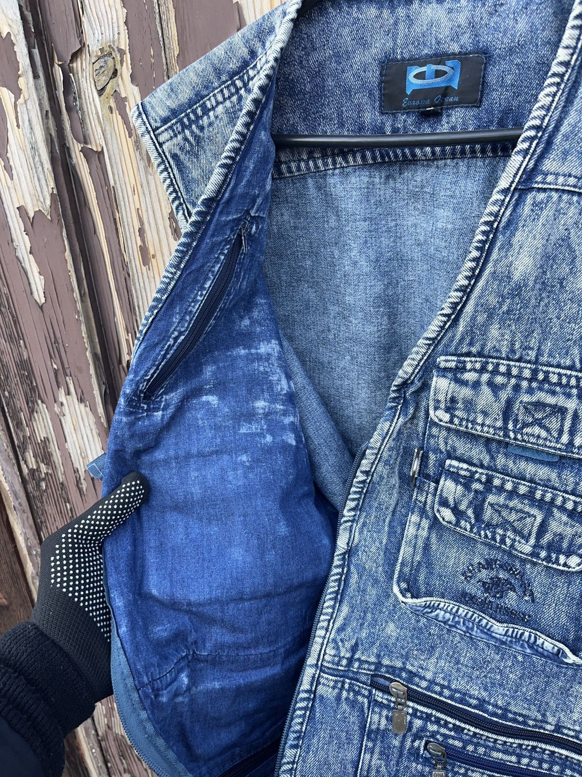 Japanese Brand × Vintage Vintage Washed Denim Multi Pocket Vest Cargo Utility Size US L / EU 52-54 / 3 - 3 Thumbnail